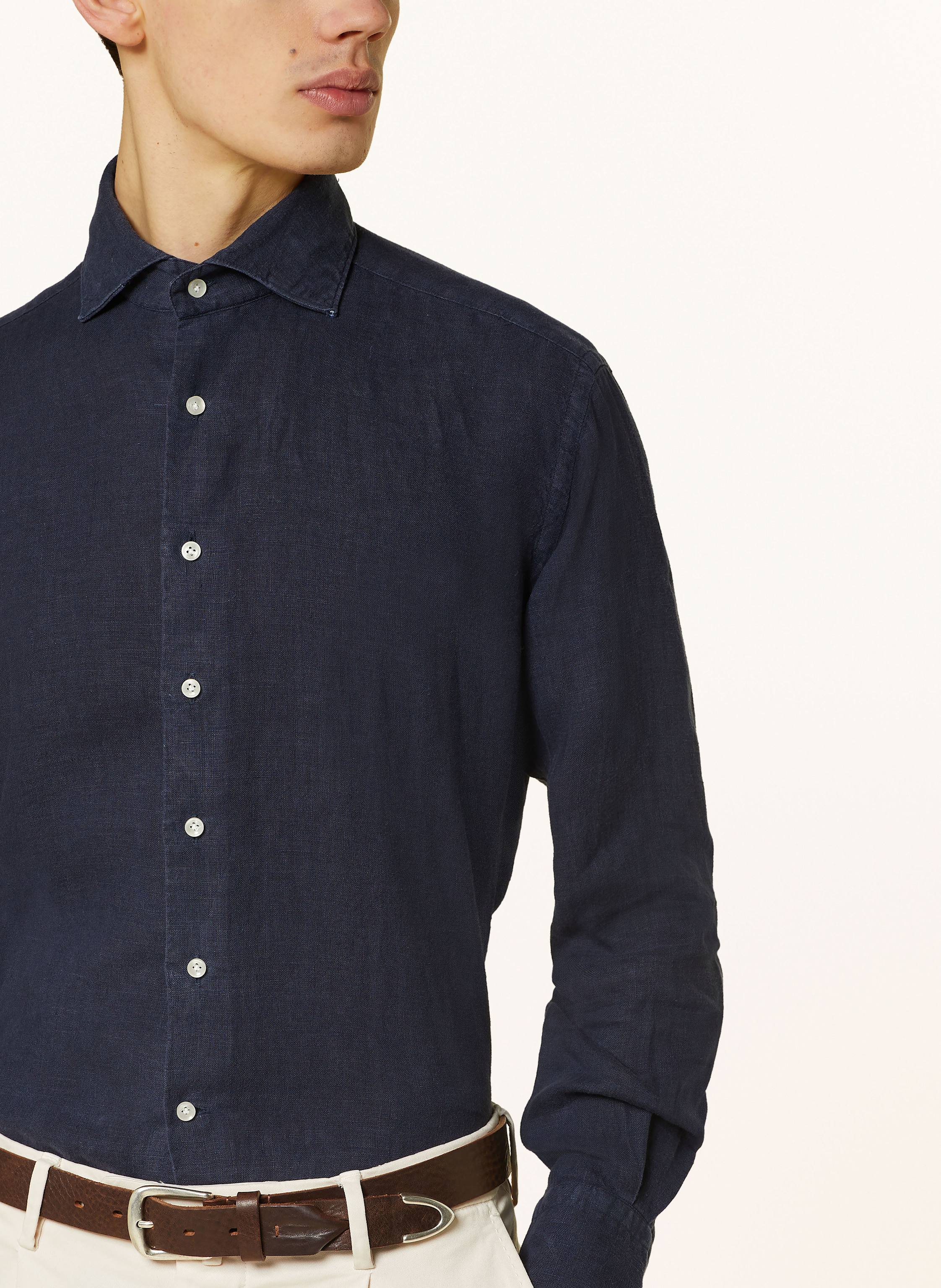 Thumbnail - Artigiano Leinenhemd Classic Fit blau