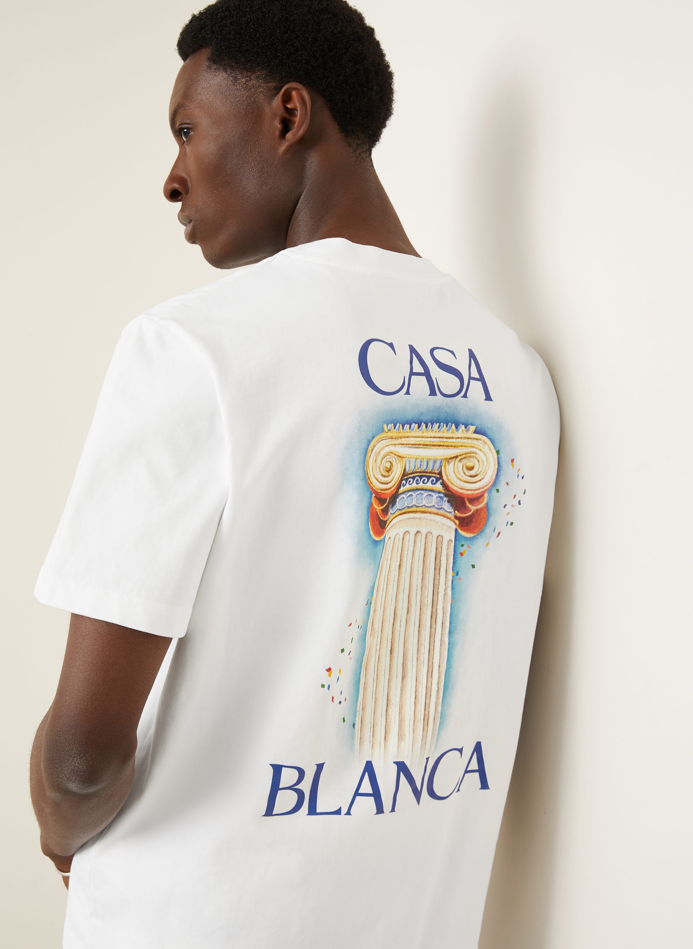 Thumbnail - Casablanca T-Shirt La Colomne weiss