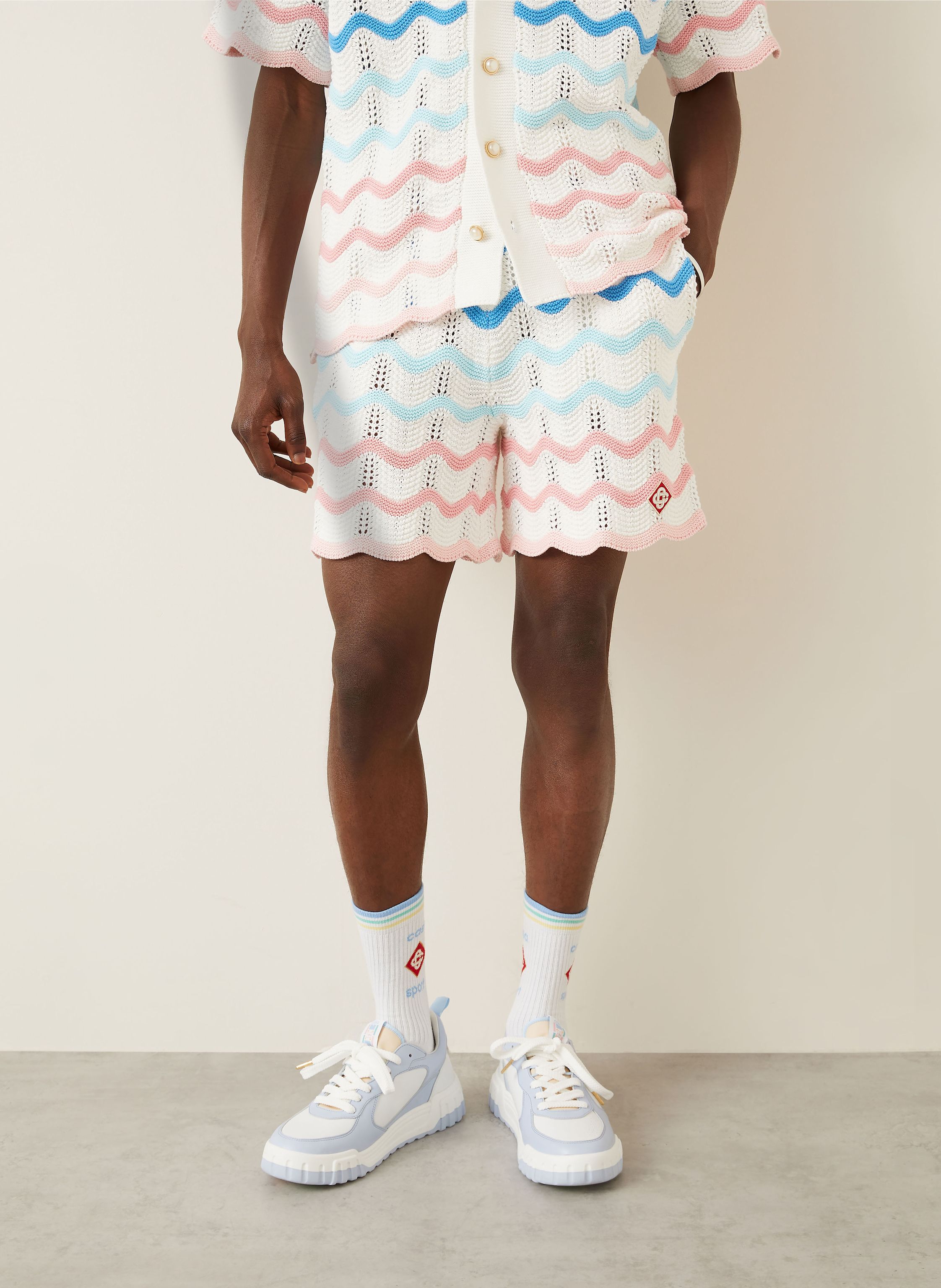 Thumbnail - Casablanca Strickshorts Wave weiss