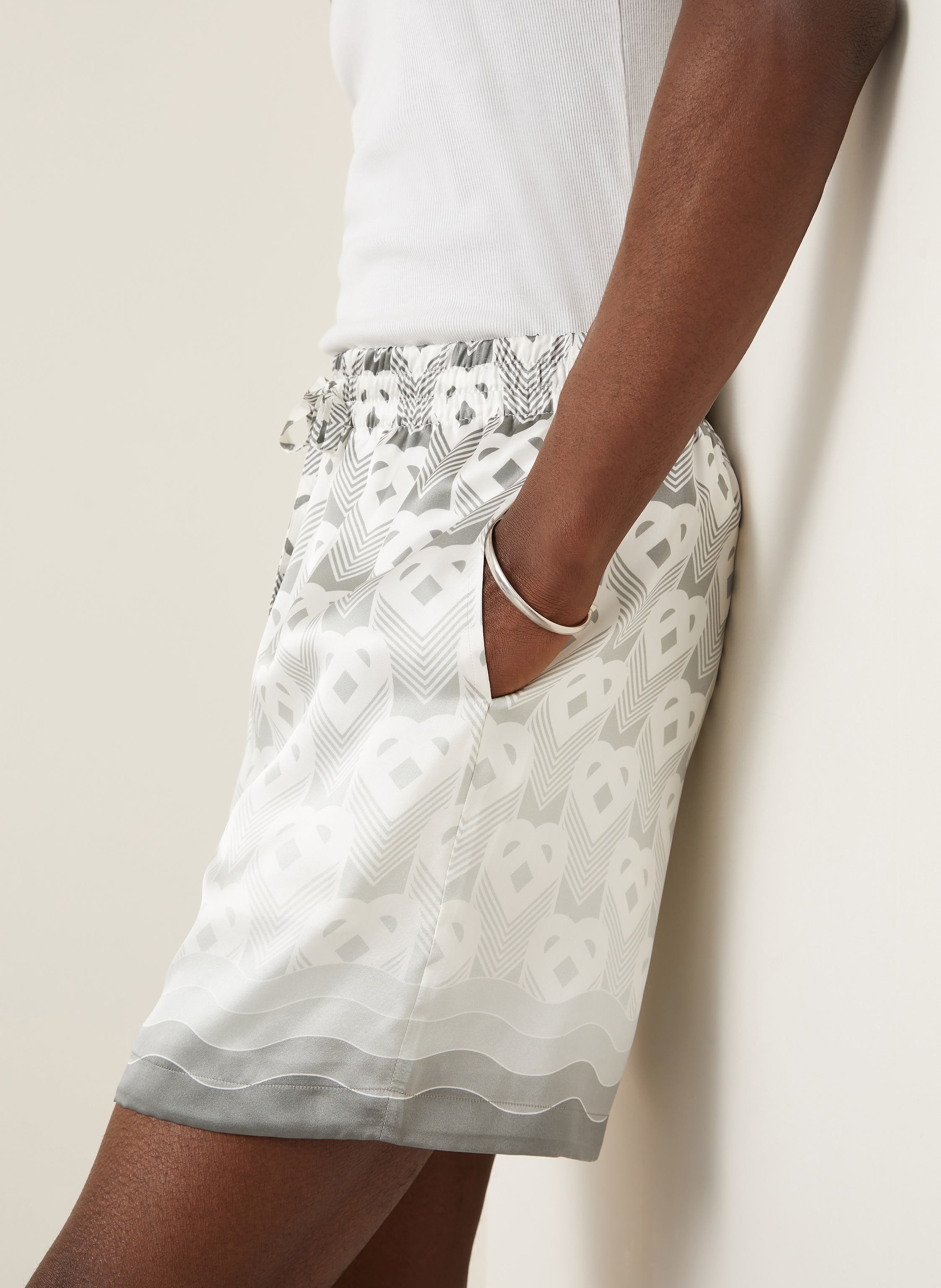 Thumbnail - Casablanca Seidenshorts grau