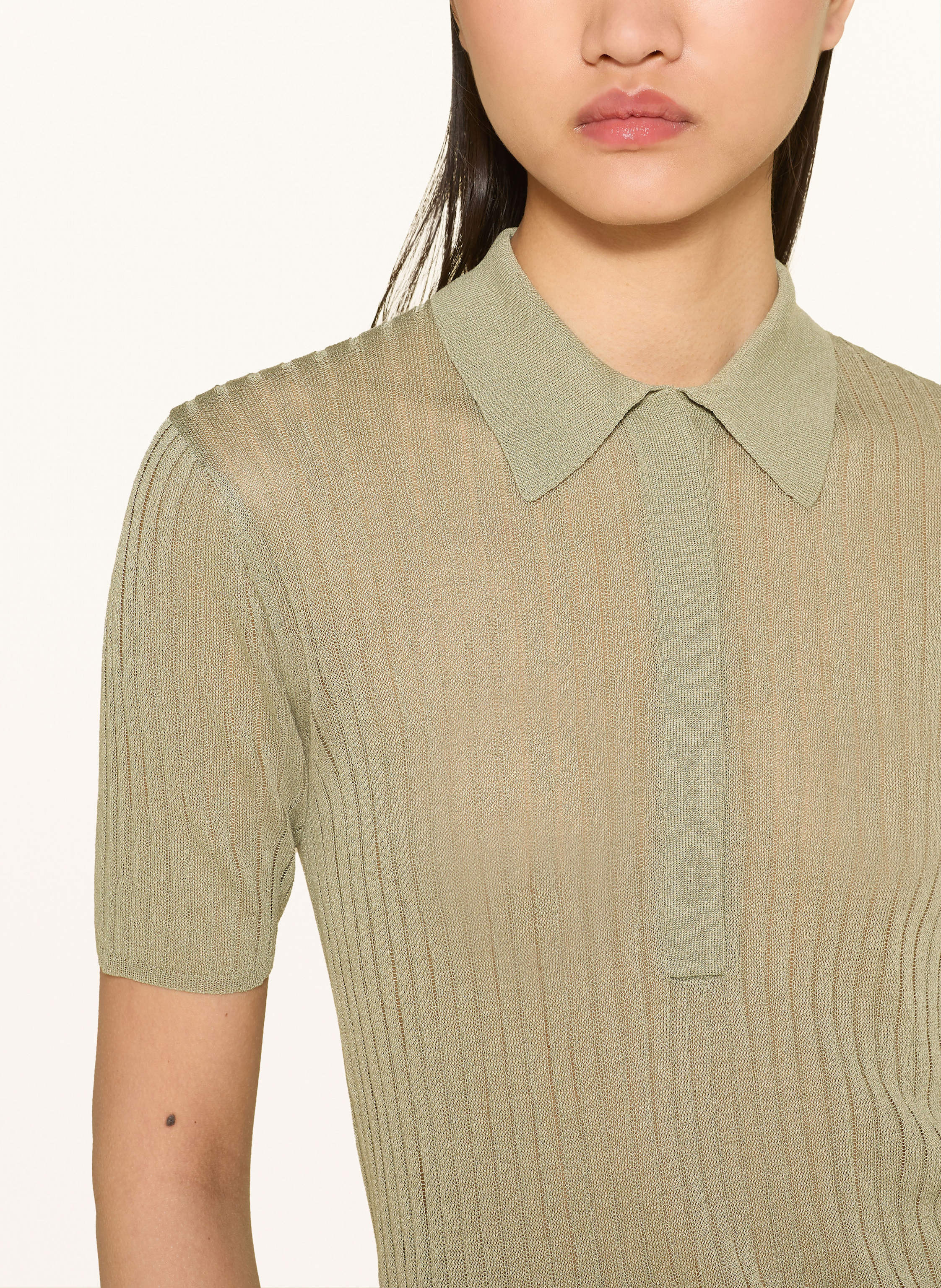 Thumbnail - Marella Strick-Poloshirt gruen