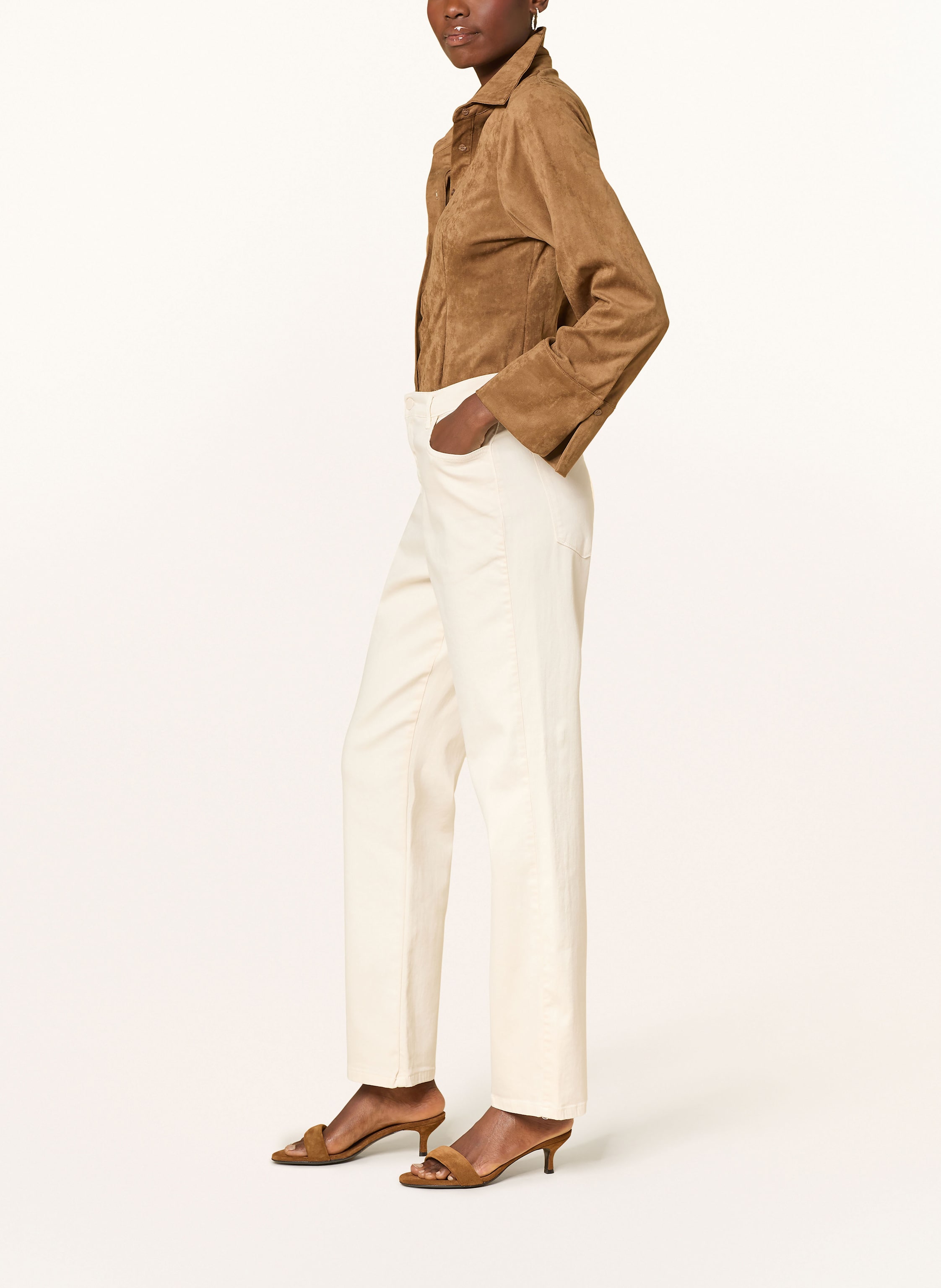 Thumbnail - Marella Straight Jeans beige
