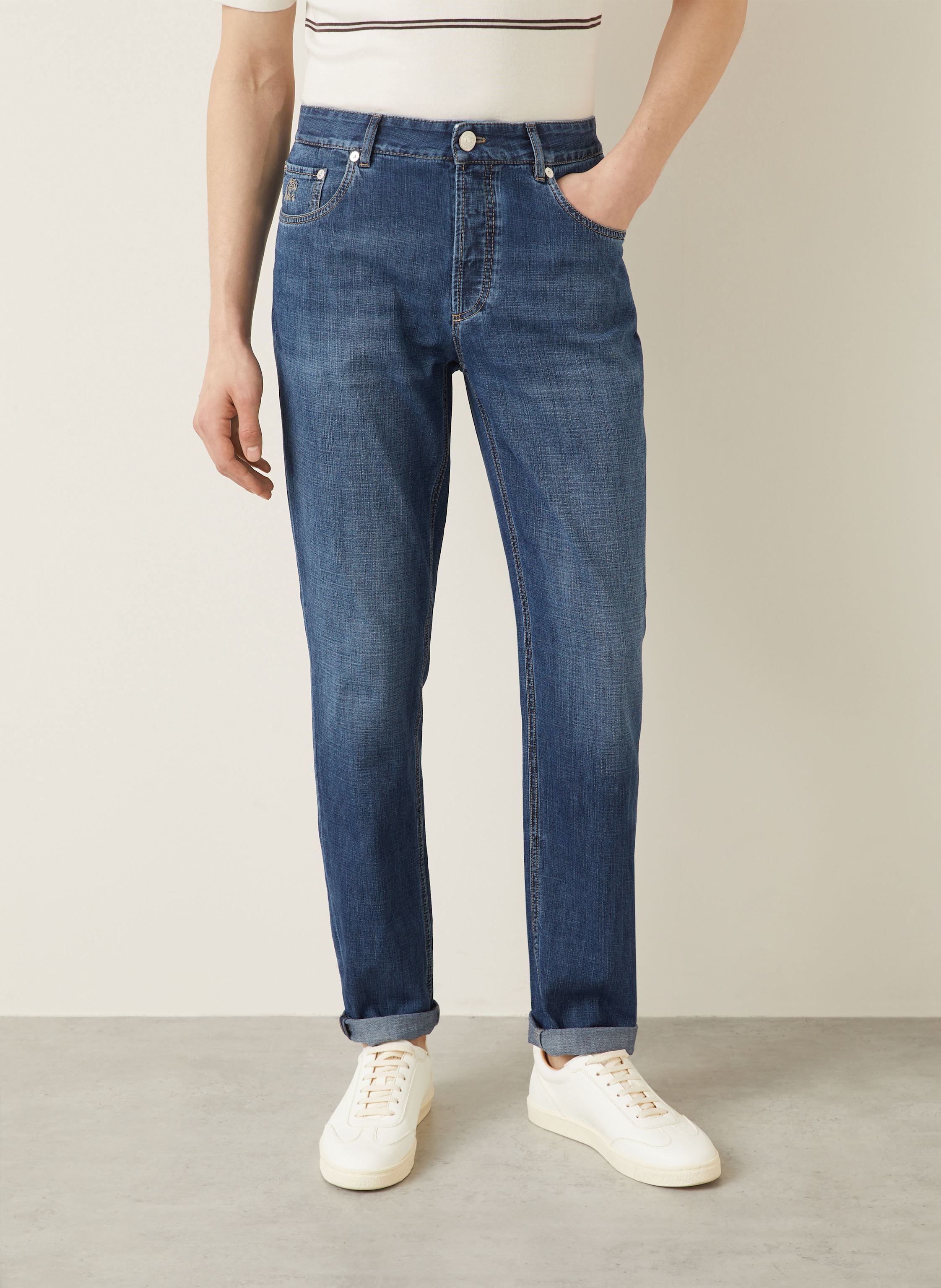 Thumbnail - Brunello Cucinelli Jeans Regular Fit blau