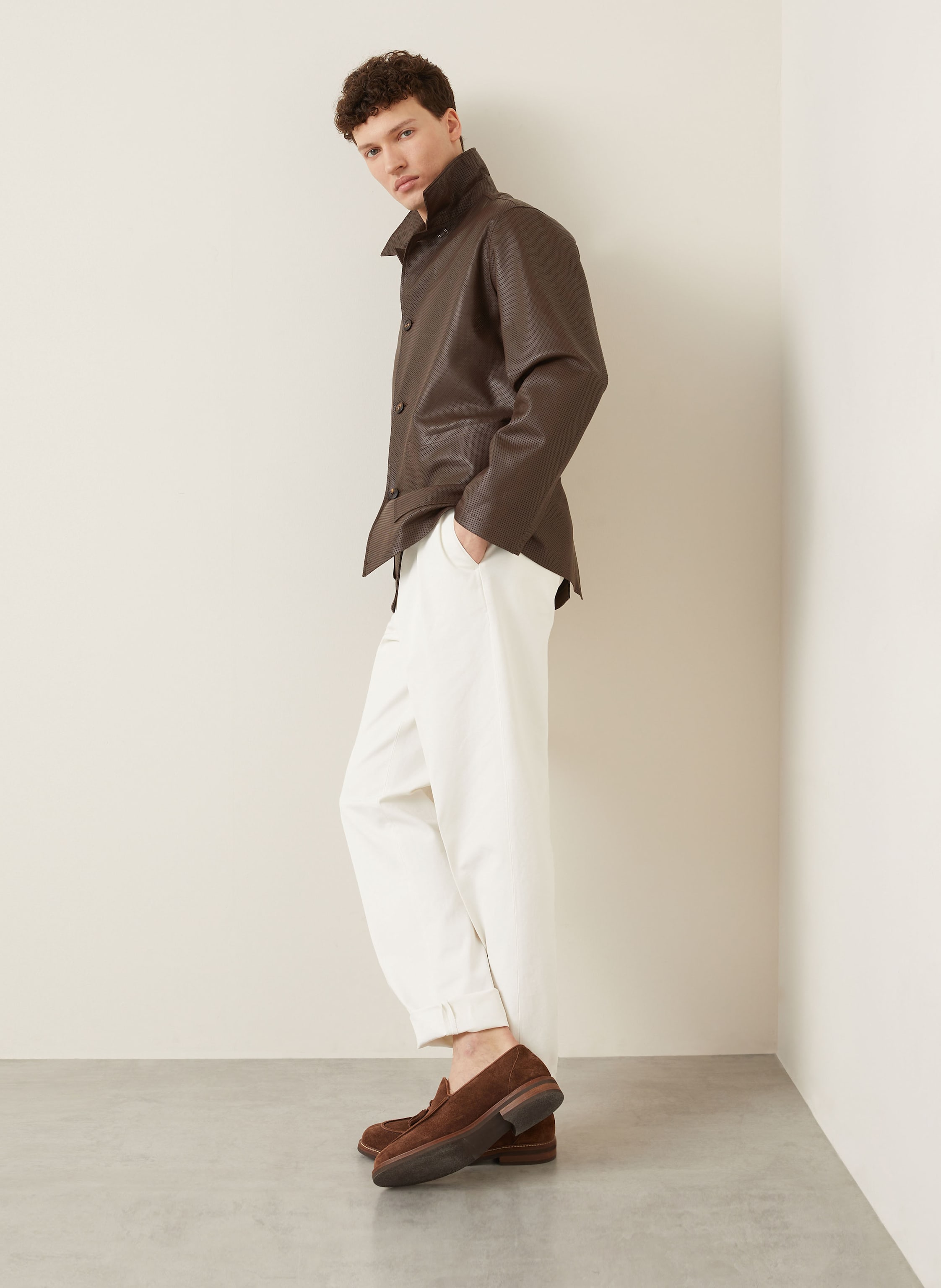 Thumbnail - Brunello Cucinelli Hose Tailor Fit weiss