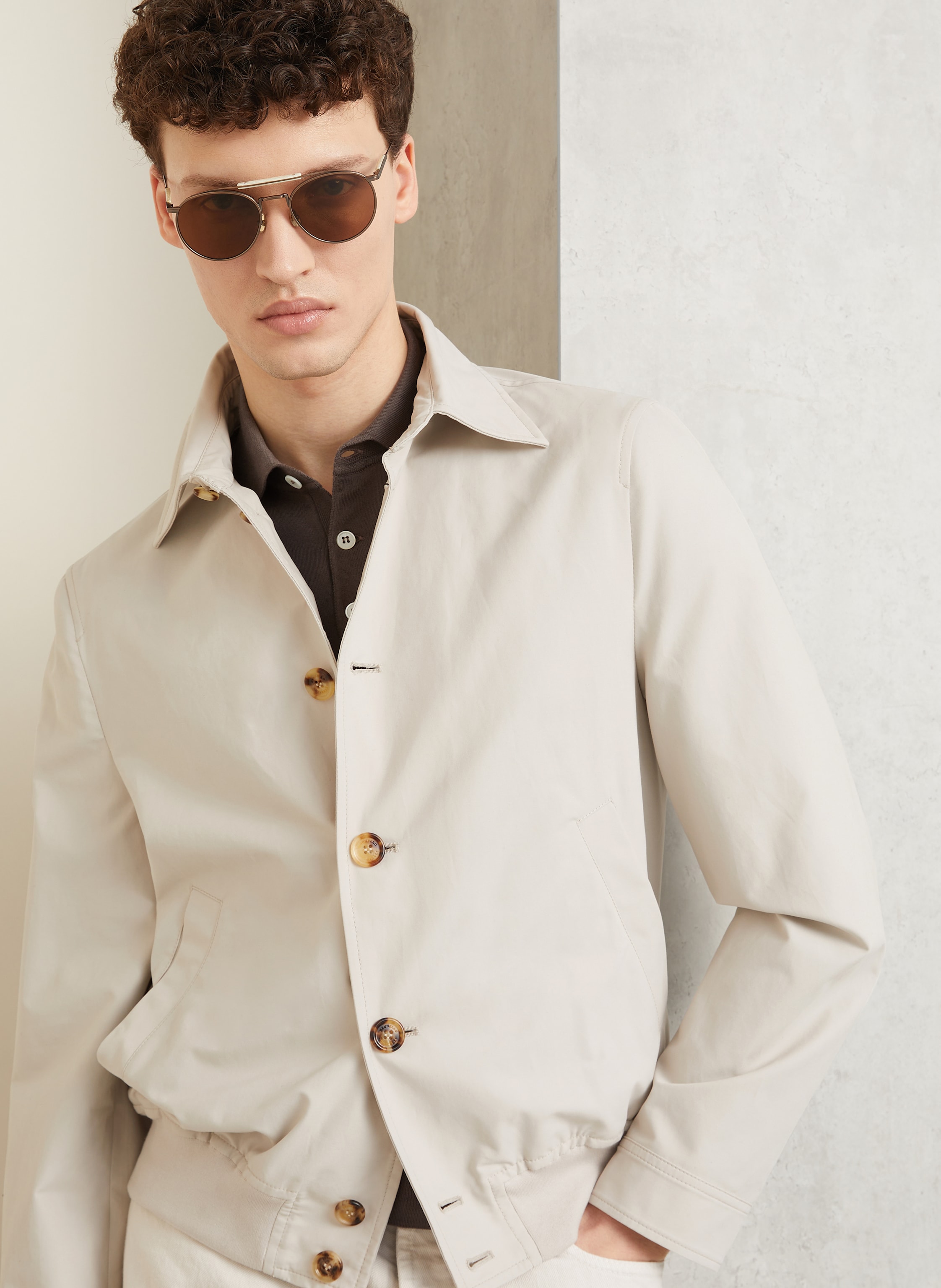 Thumbnail - Brunello Cucinelli Blouson beige