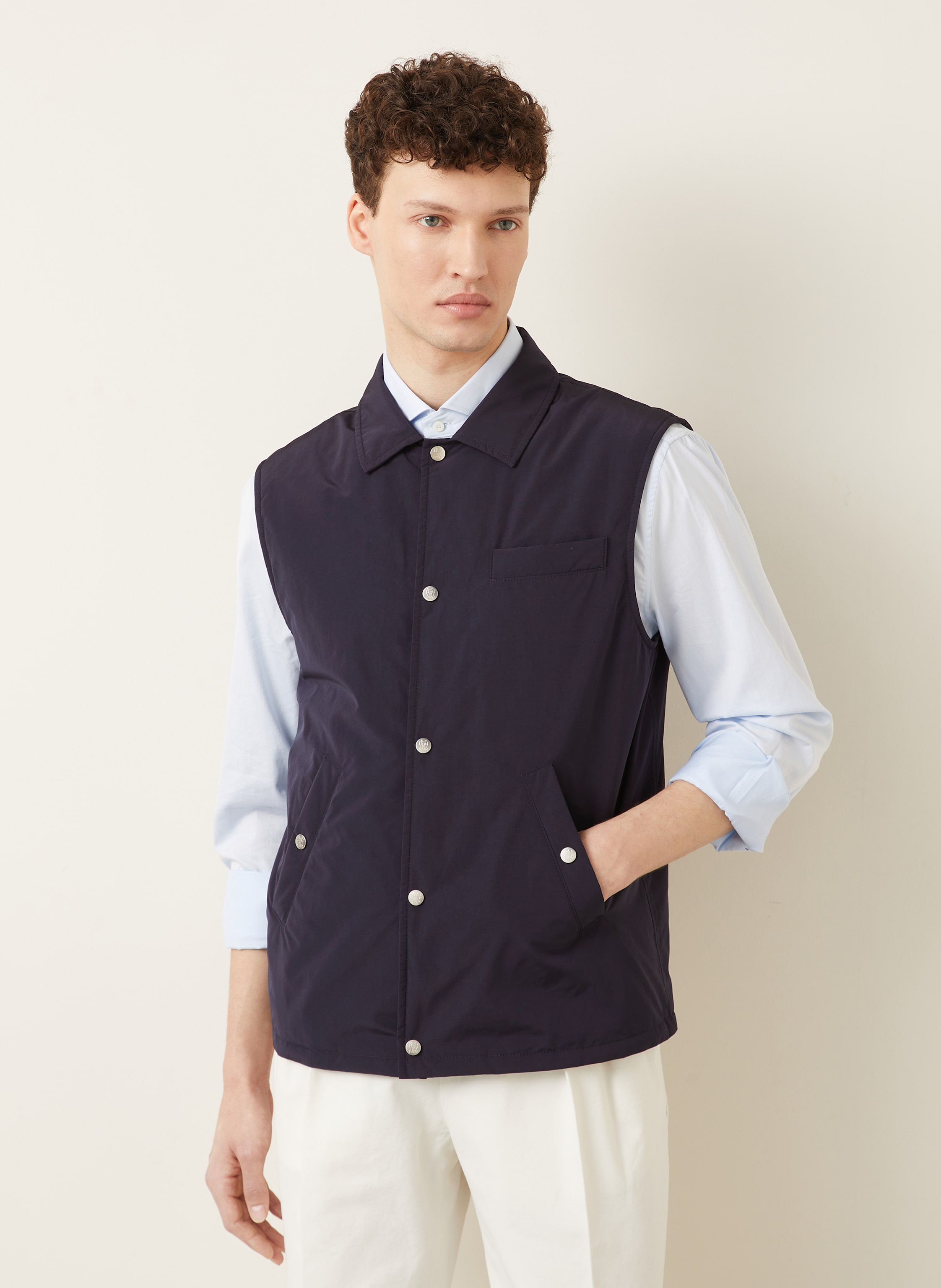 Thumbnail - Brunello Cucinelli Weste blau