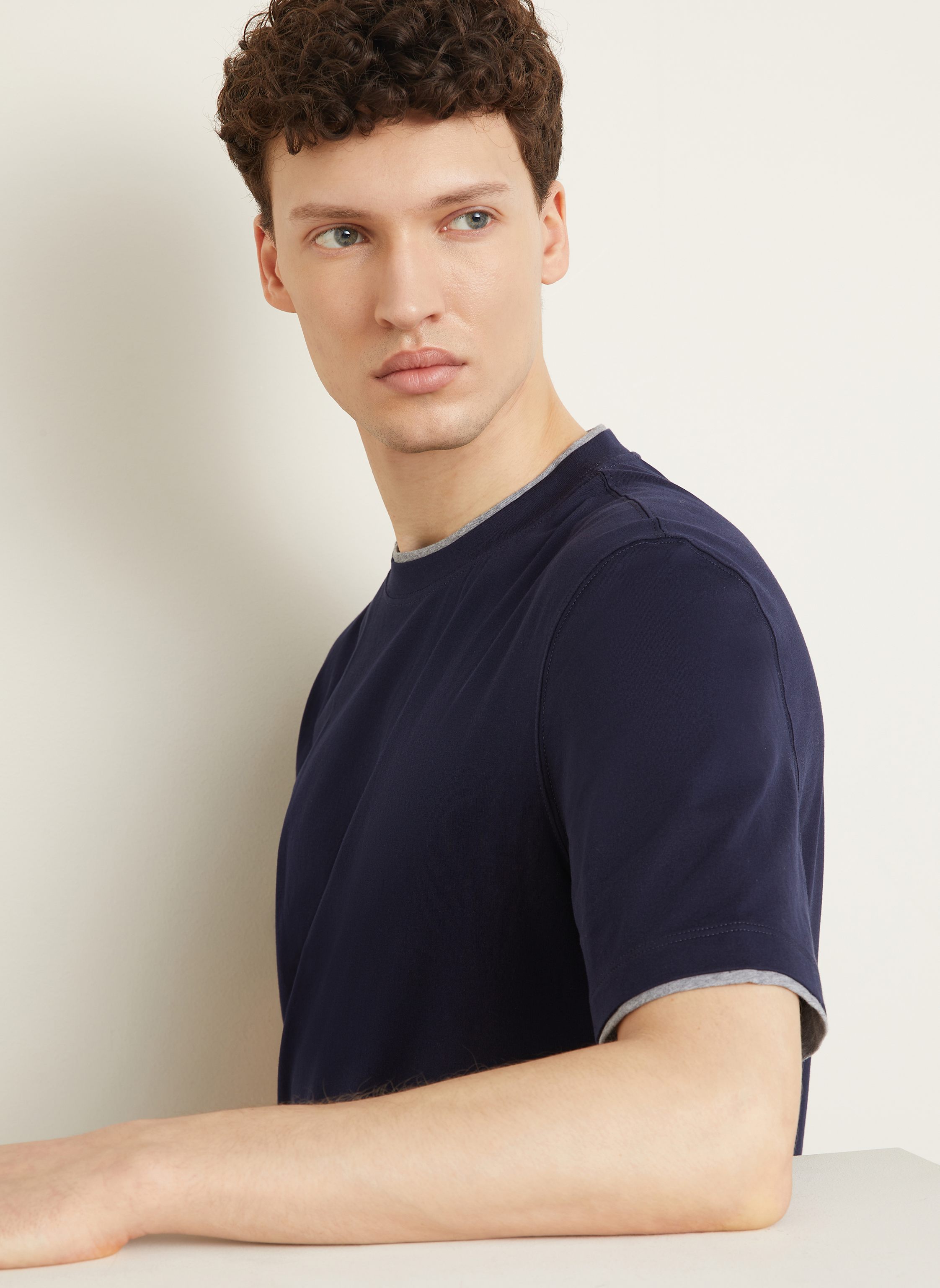 Thumbnail - Brunello Cucinelli T-Shirt blau