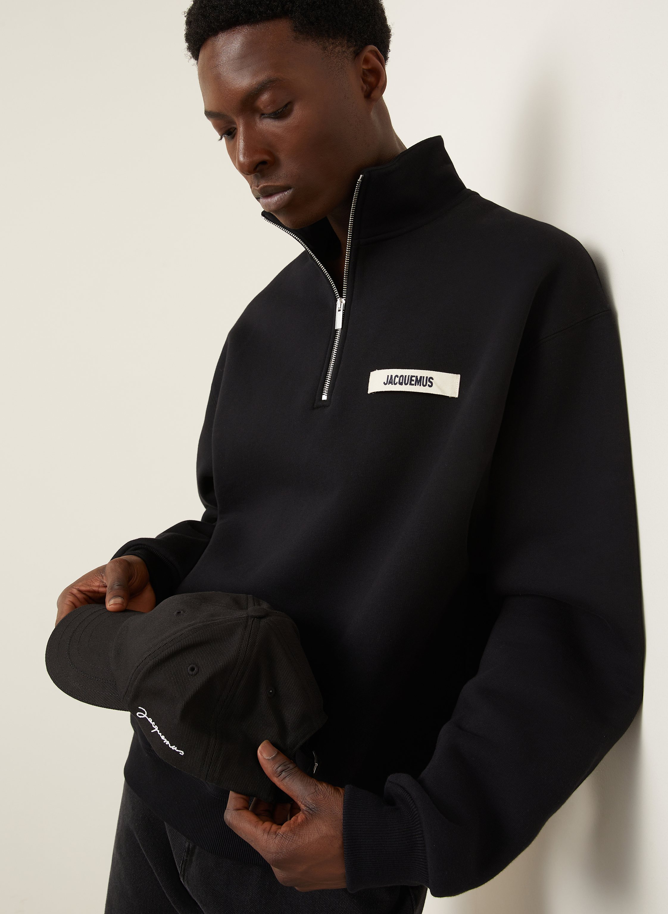 Thumbnail - Jacquemus Troyer Le Camionneur Gros Grain schwarz