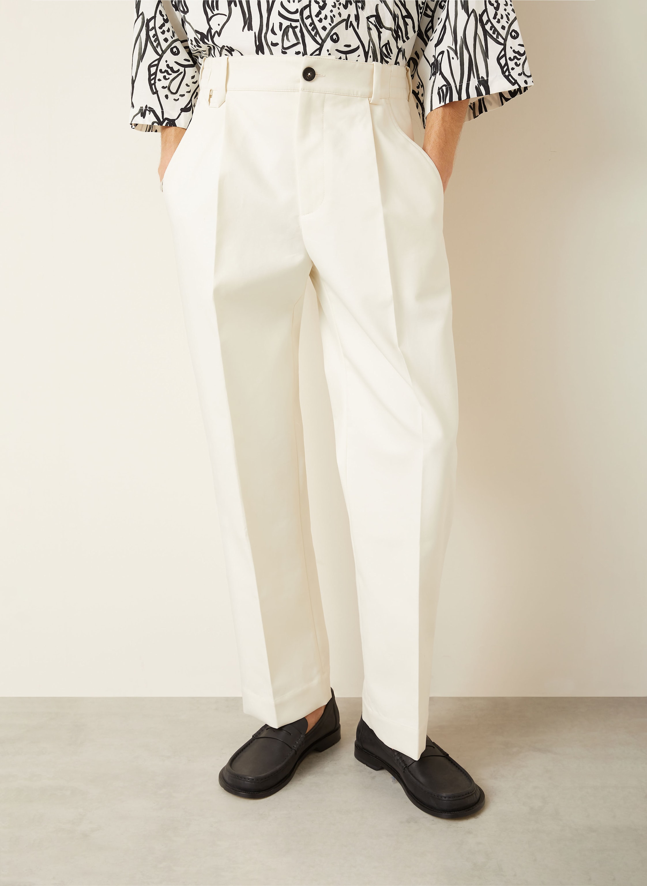 Thumbnail - Jacquemus Hose Le Pantalon Croisière Regular Fit weiss