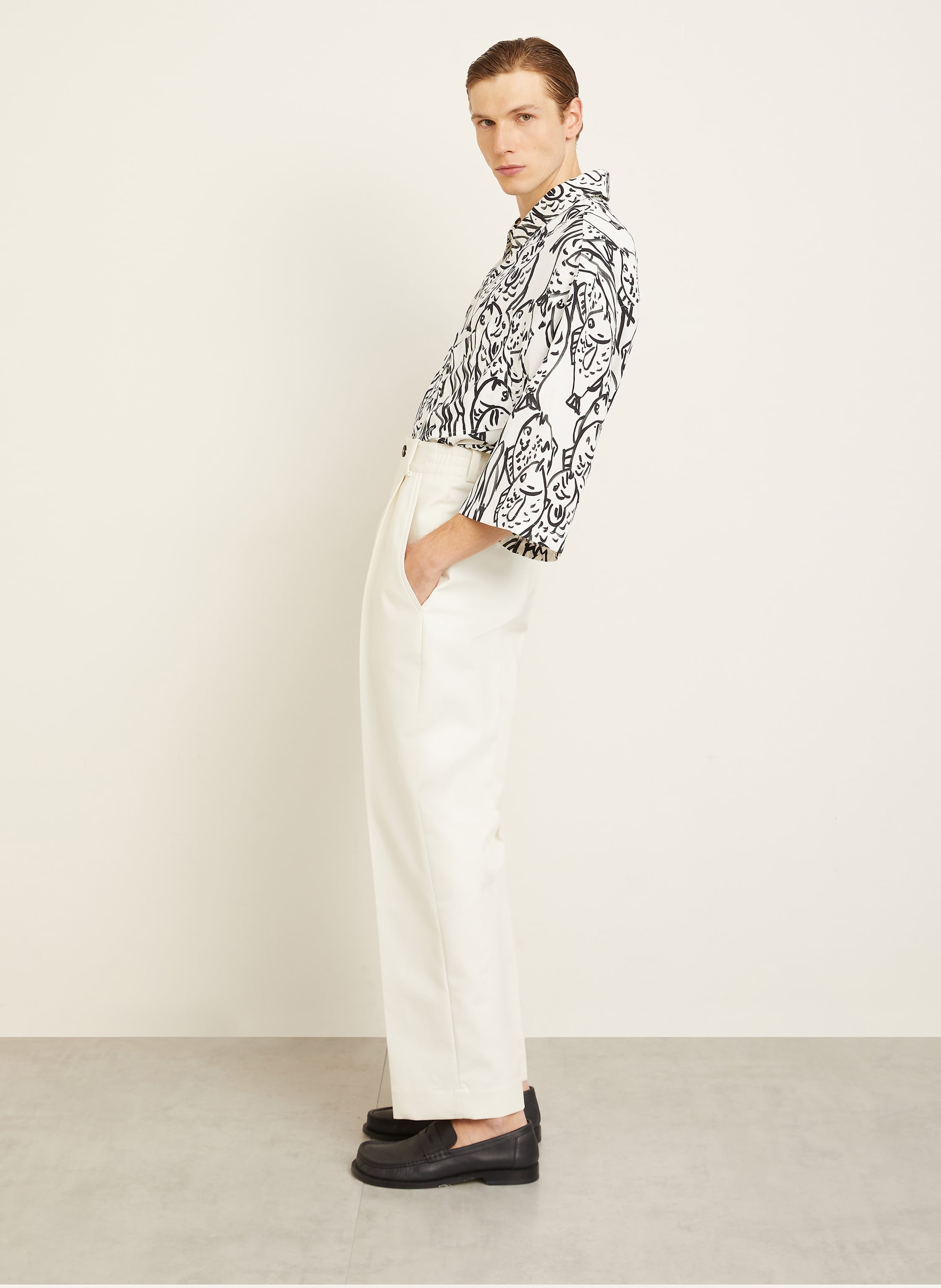 Thumbnail - Jacquemus Hose Le Pantalon Croisière Regular Fit weiss
