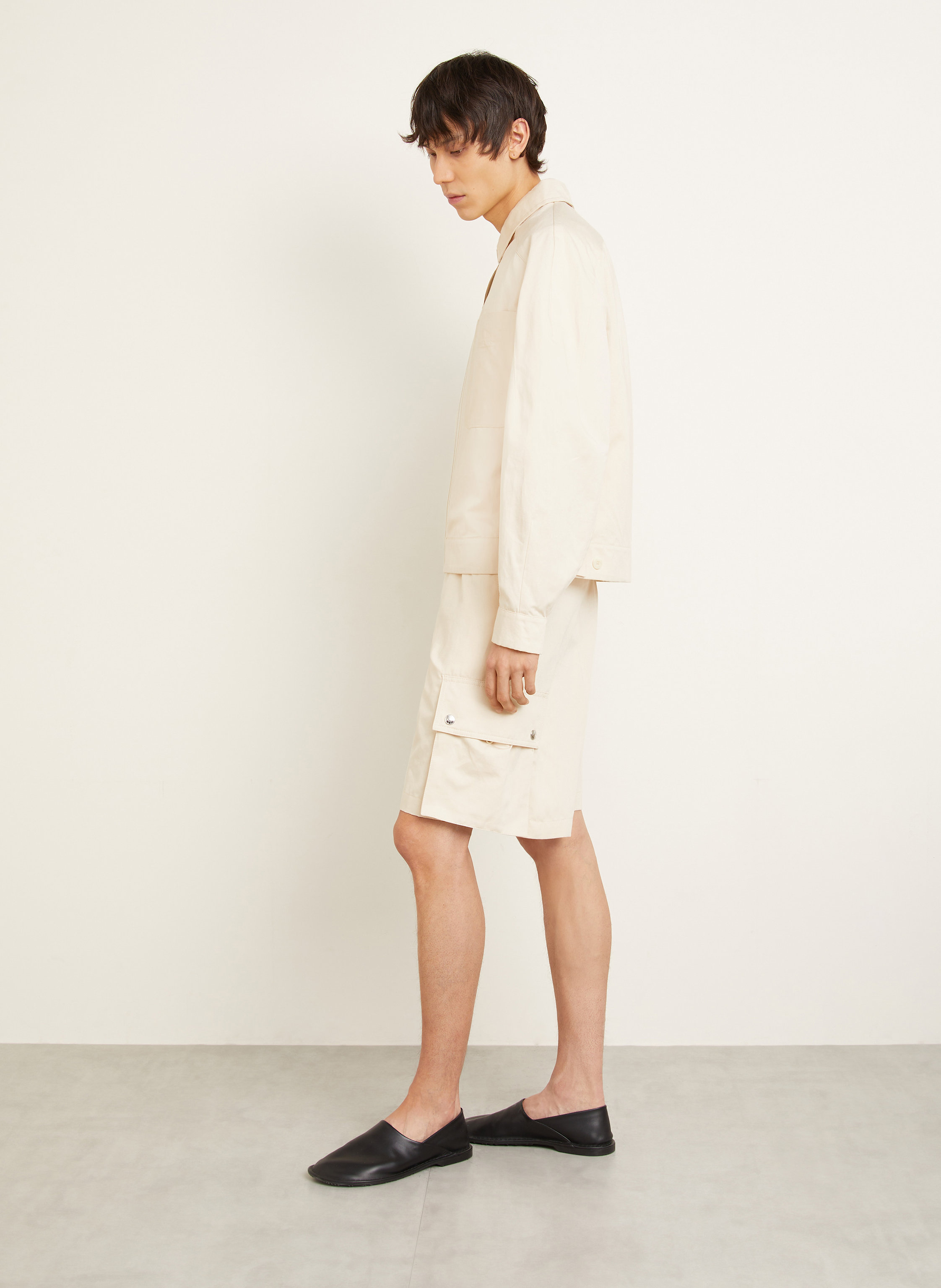 Thumbnail - Jacquemus Cargoshorts Le Cargo Bermuda beige