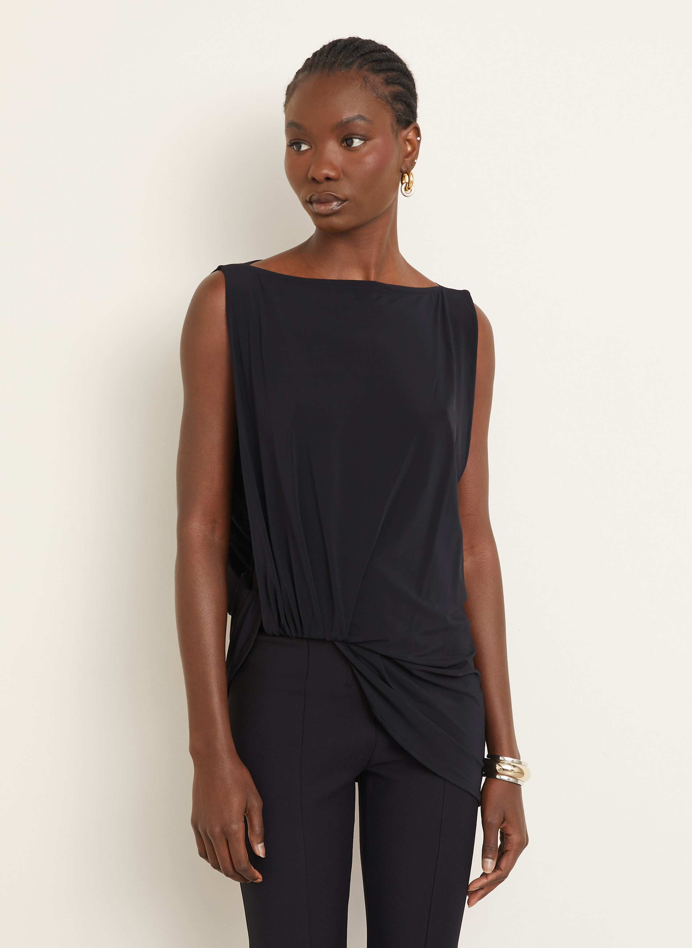 Thumbnail - Jacquemus Blusentop Le Haut Peplo Top Mit Cut-Out schwarz