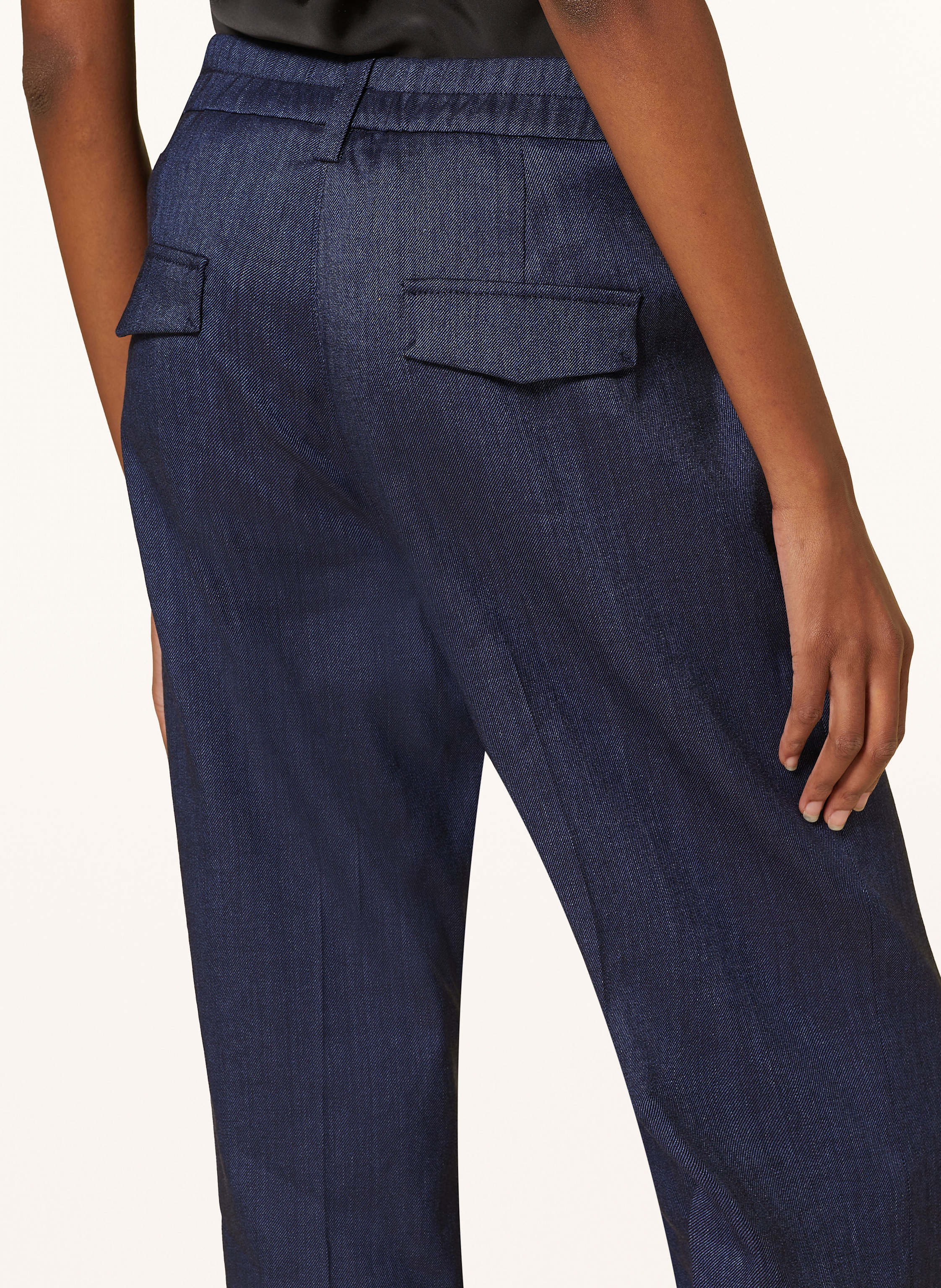 Thumbnail - Riani Marlenehose Mit Leinen In Jeansoptik blau