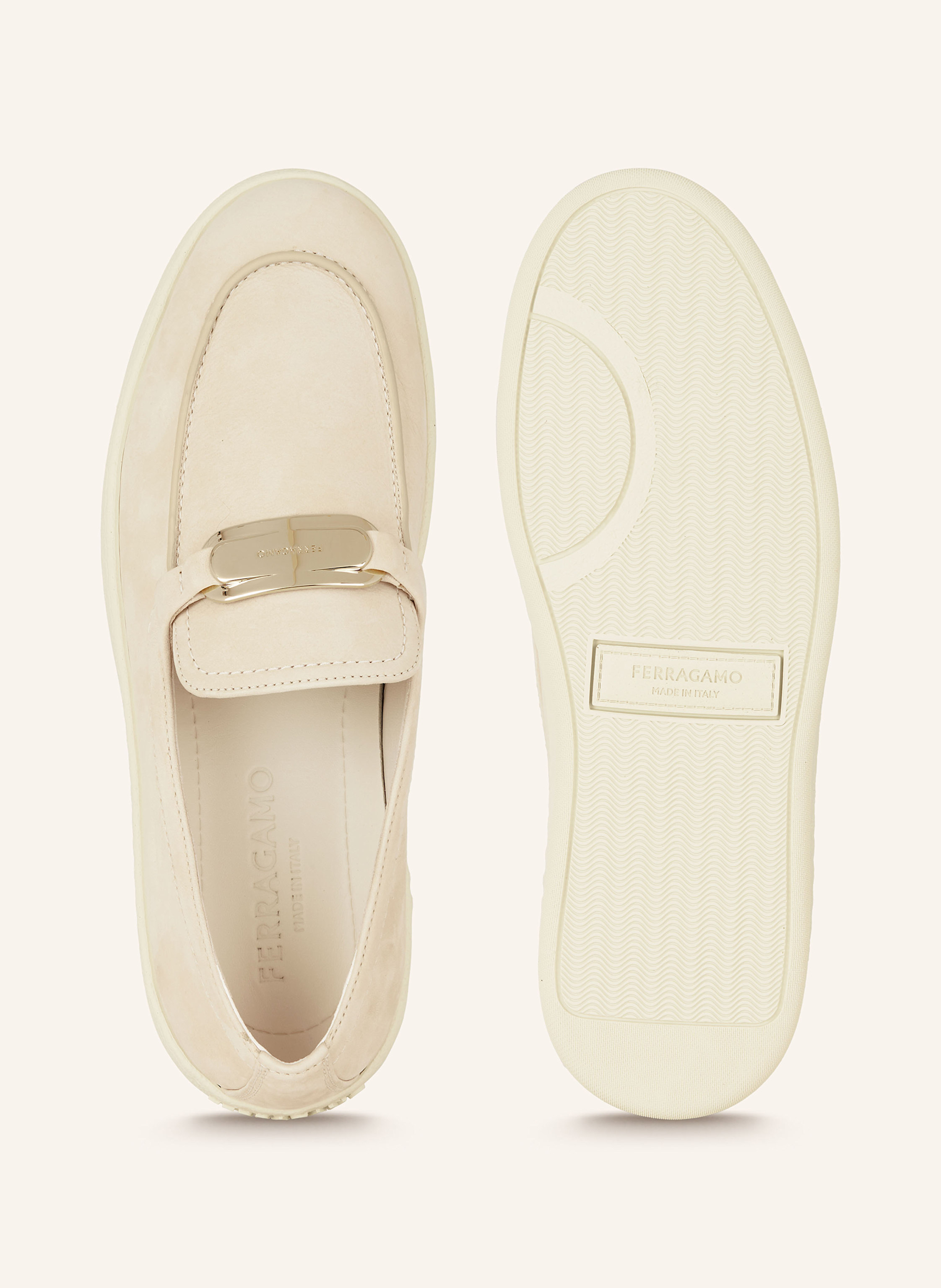 Thumbnail - Ferragamo Loafer Crio beige