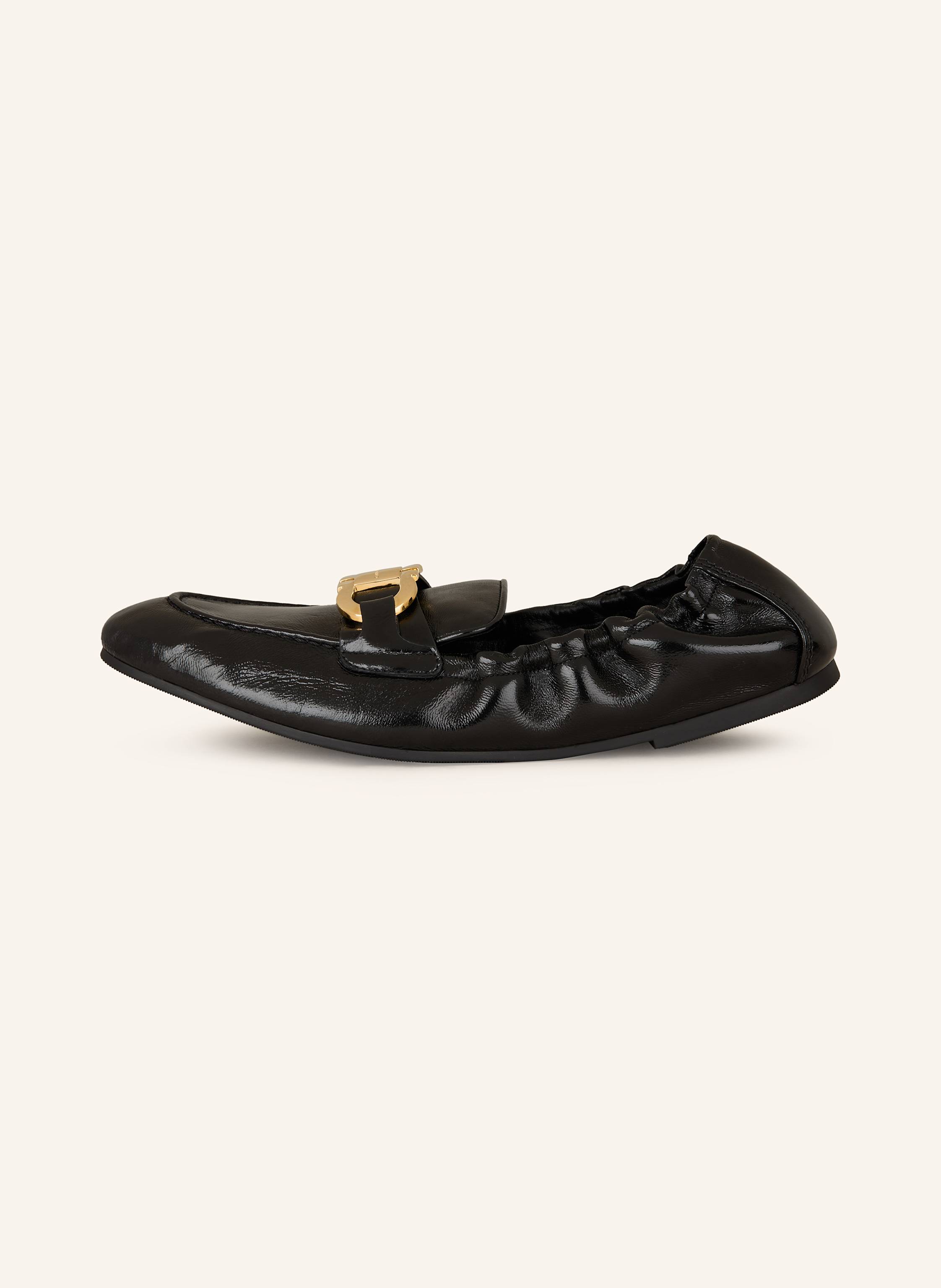 Thumbnail - Ferragamo Lack-Loafer Jodie schwarz