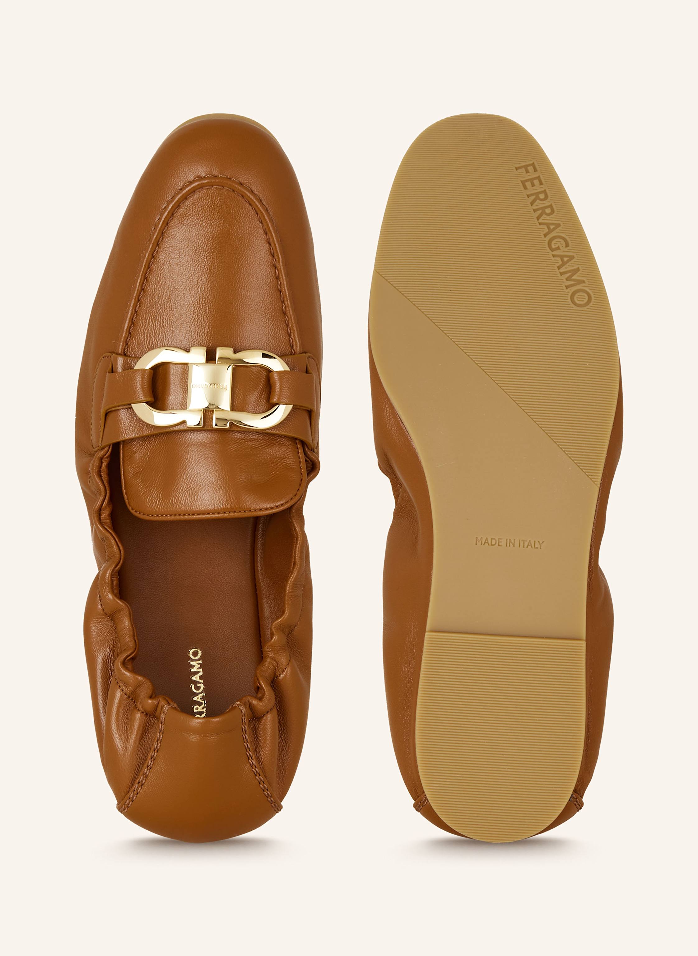 Thumbnail - Ferragamo Lack-Loafer Jodie braun