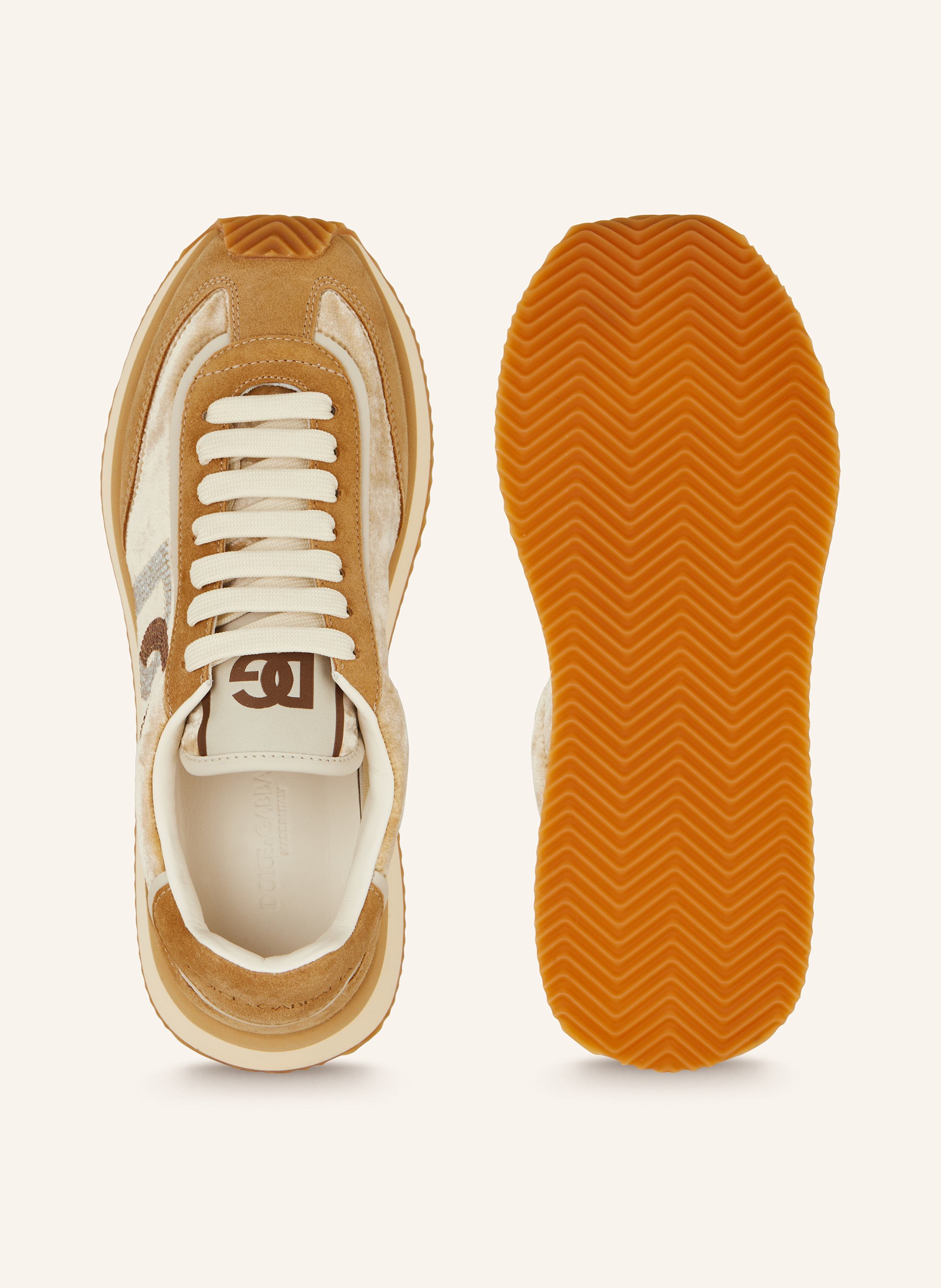 Thumbnail - Dolce & Gabbana Sneaker Mit Schmucksteinen beige