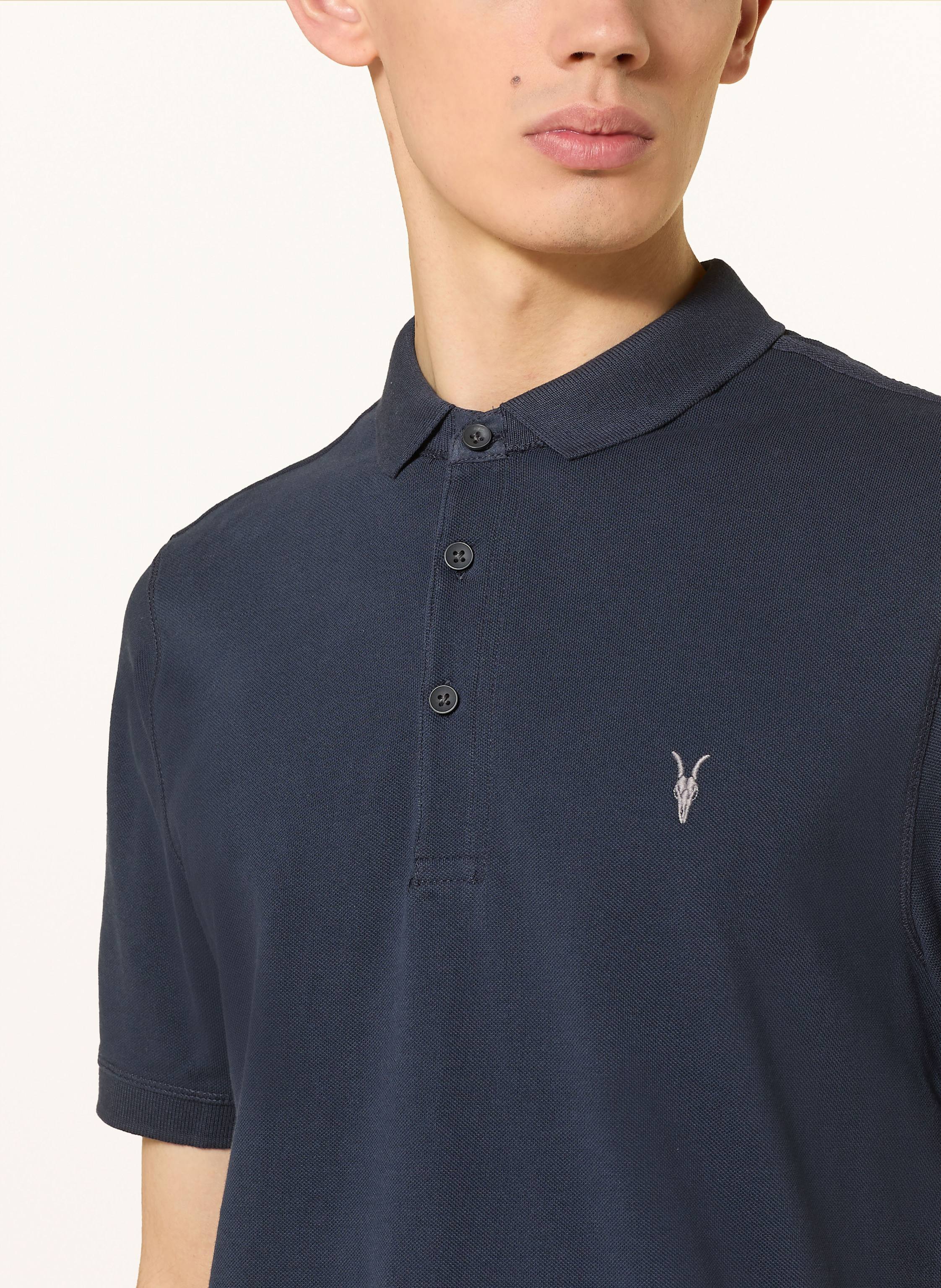 Thumbnail - Allsaints Piqué-Poloshirt Reform Slim Fit blau