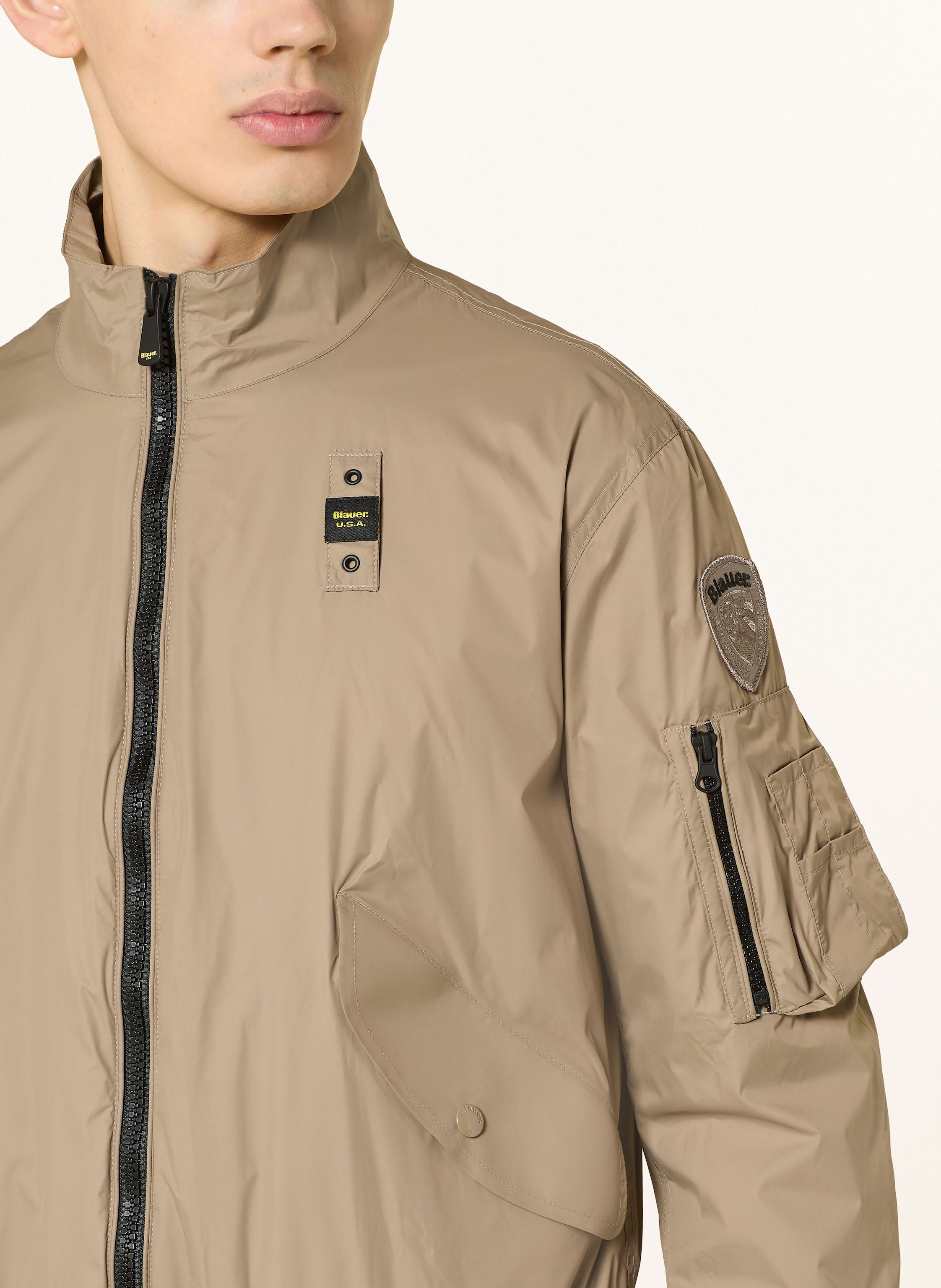 Thumbnail - Blauer Blouson Badger beige