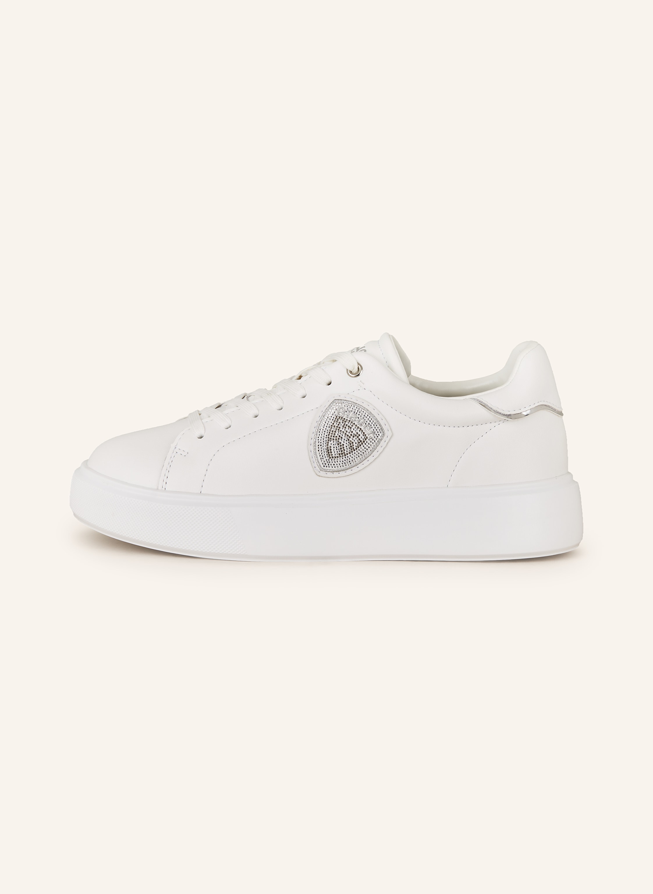 Thumbnail - Blauer Sneaker Venus Mit Schmucksteinen weiss