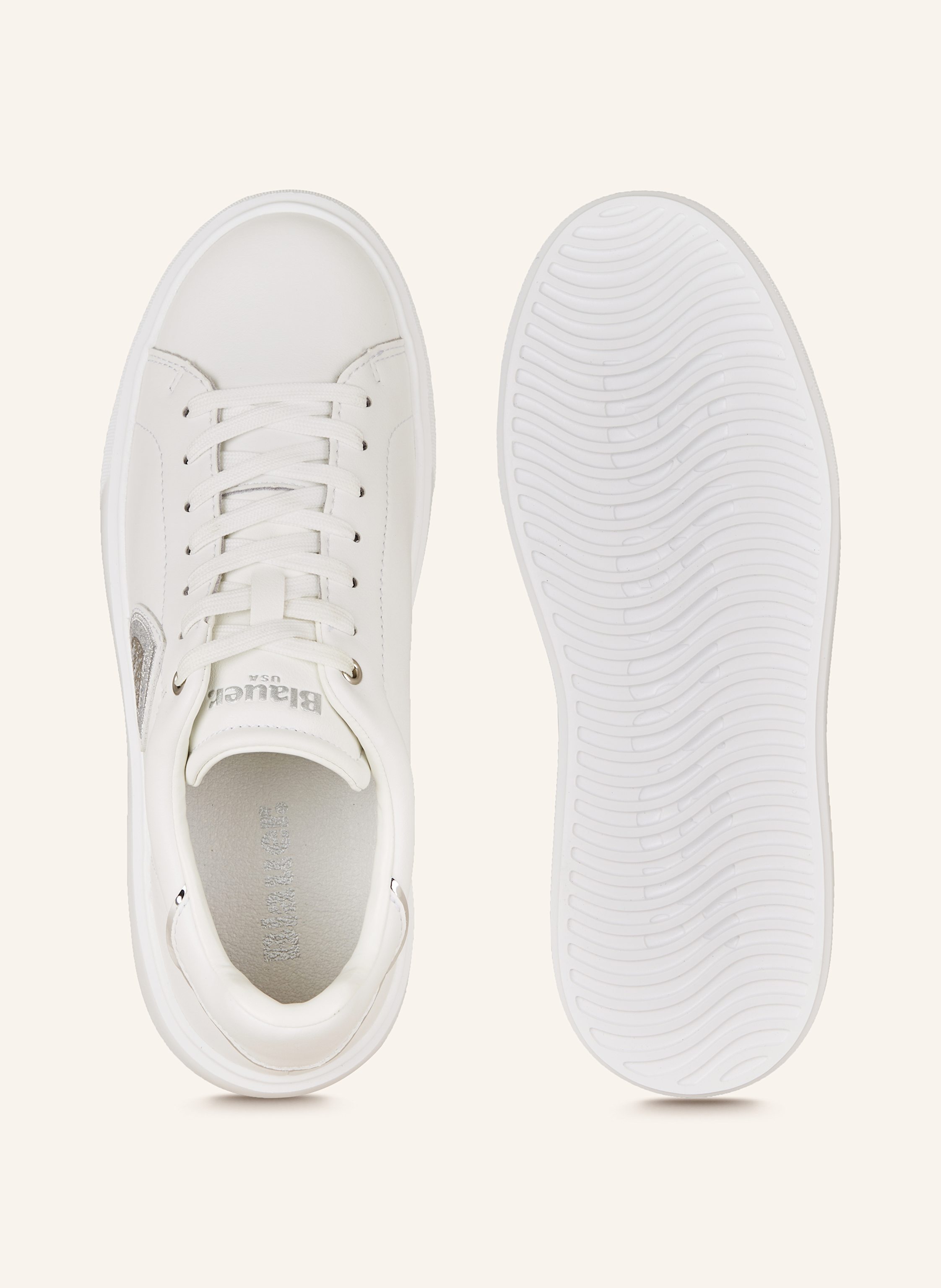 Thumbnail - Blauer Sneaker Venus Mit Schmucksteinen weiss