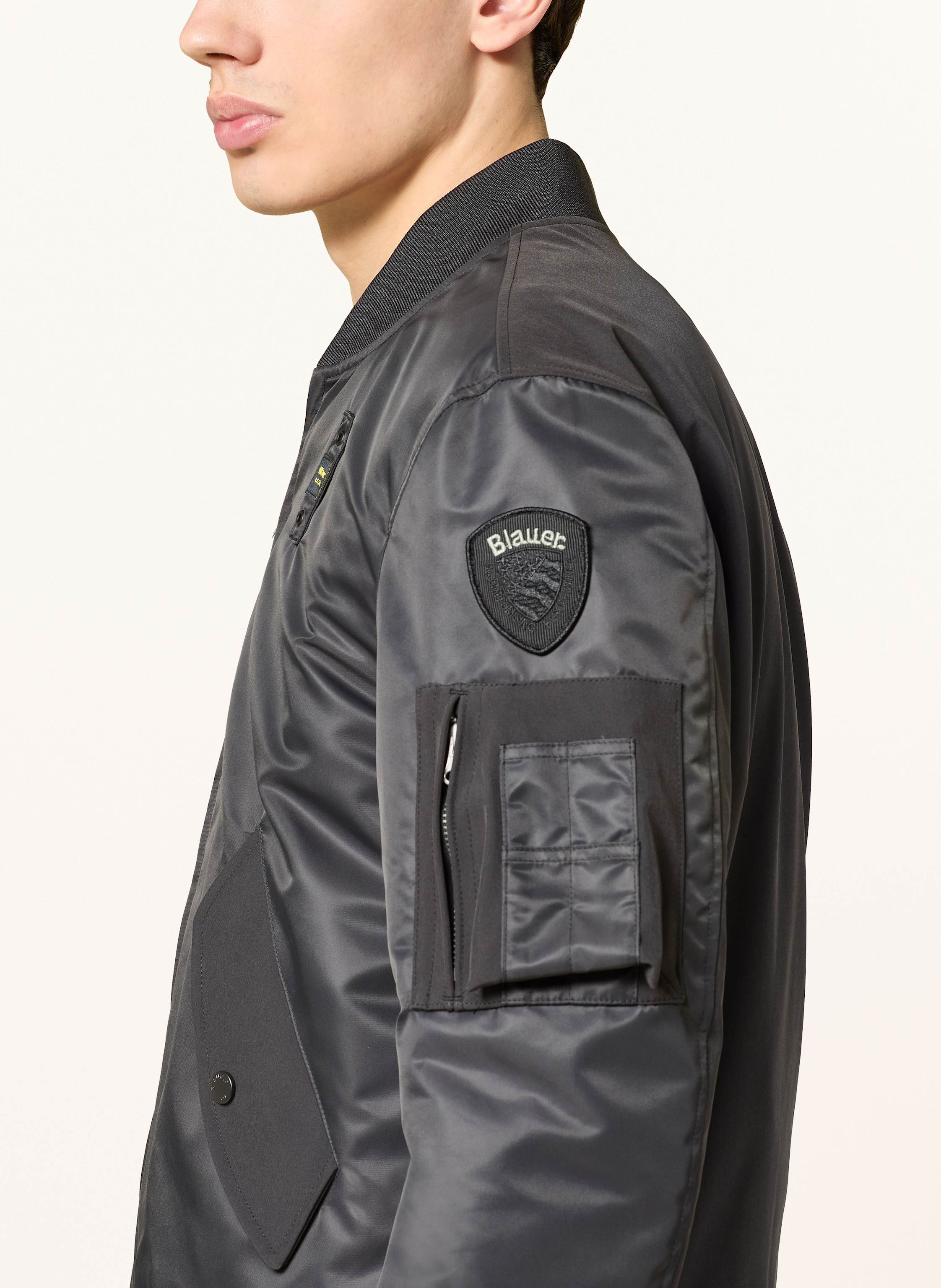 Thumbnail - Blauer Blouson Rocky schwarz