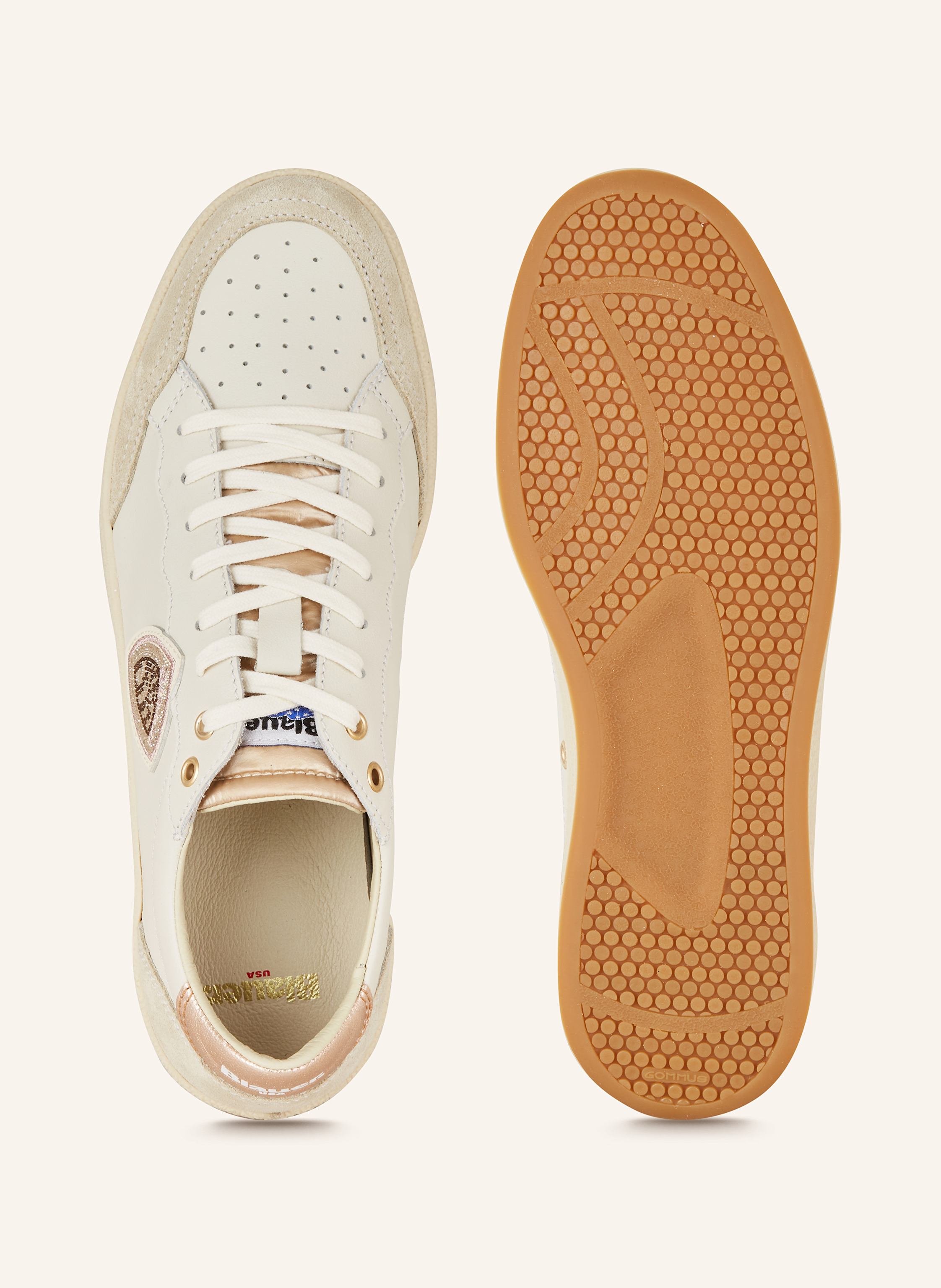 Thumbnail - Blauer Sneaker Olympia Mit Schmucksteinen weiss