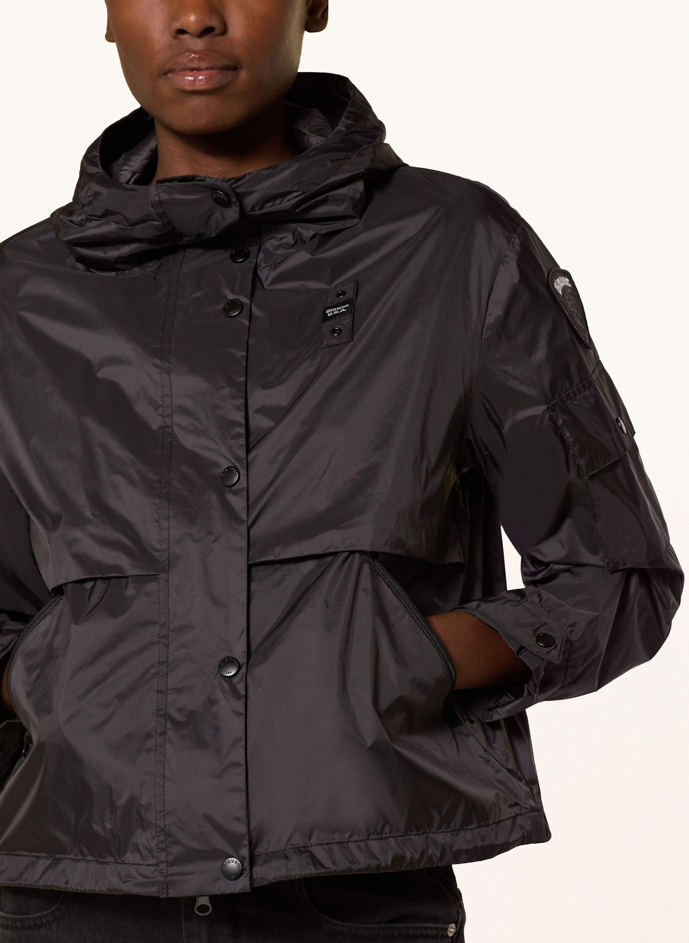 Thumbnail - Blauer Regenjacke Erie schwarz