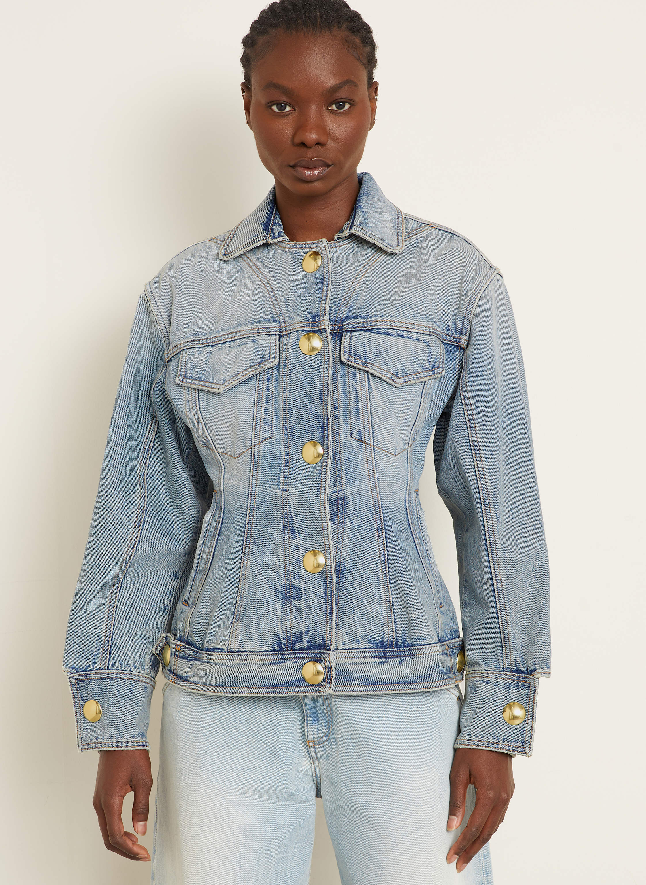 Thumbnail - Darkpark Jeansjacke Gwen blau