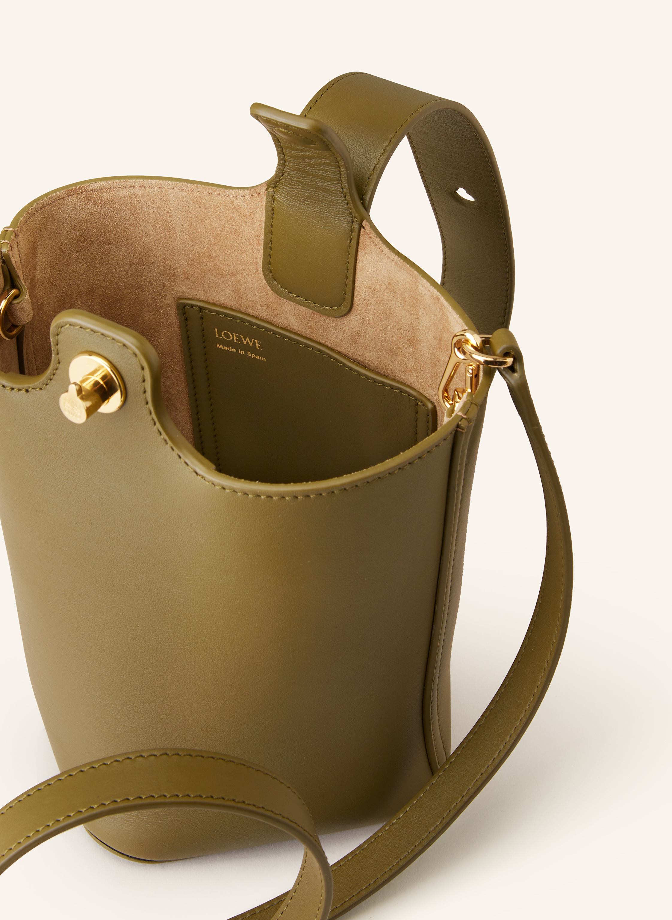 Thumbnail - Loewe Handtasche Pebble Bucket Mini gruen