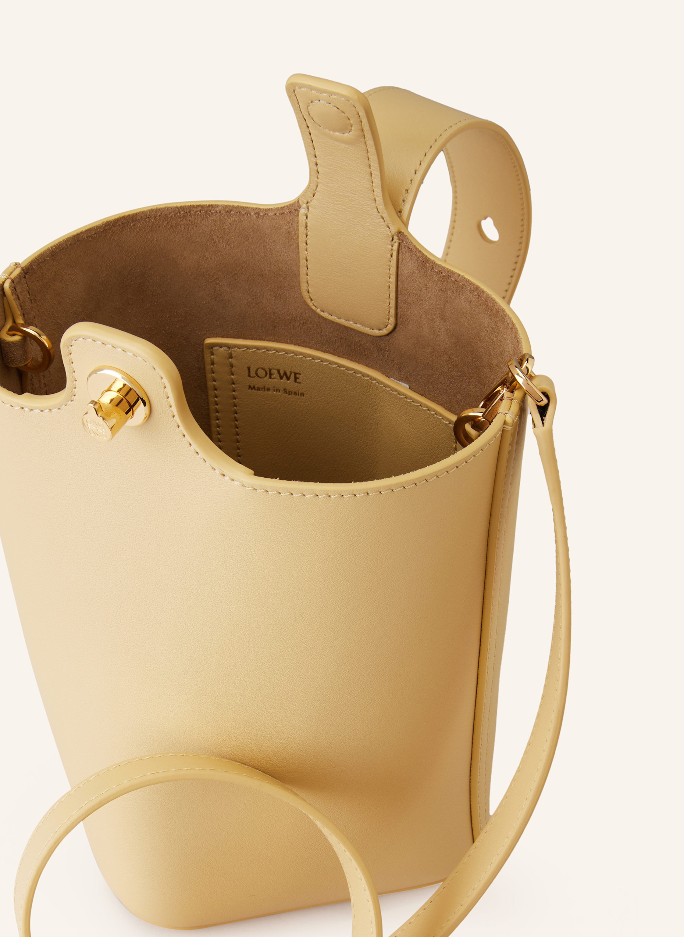 Thumbnail - Loewe Handtasche Pebble Bucket Mini gelb