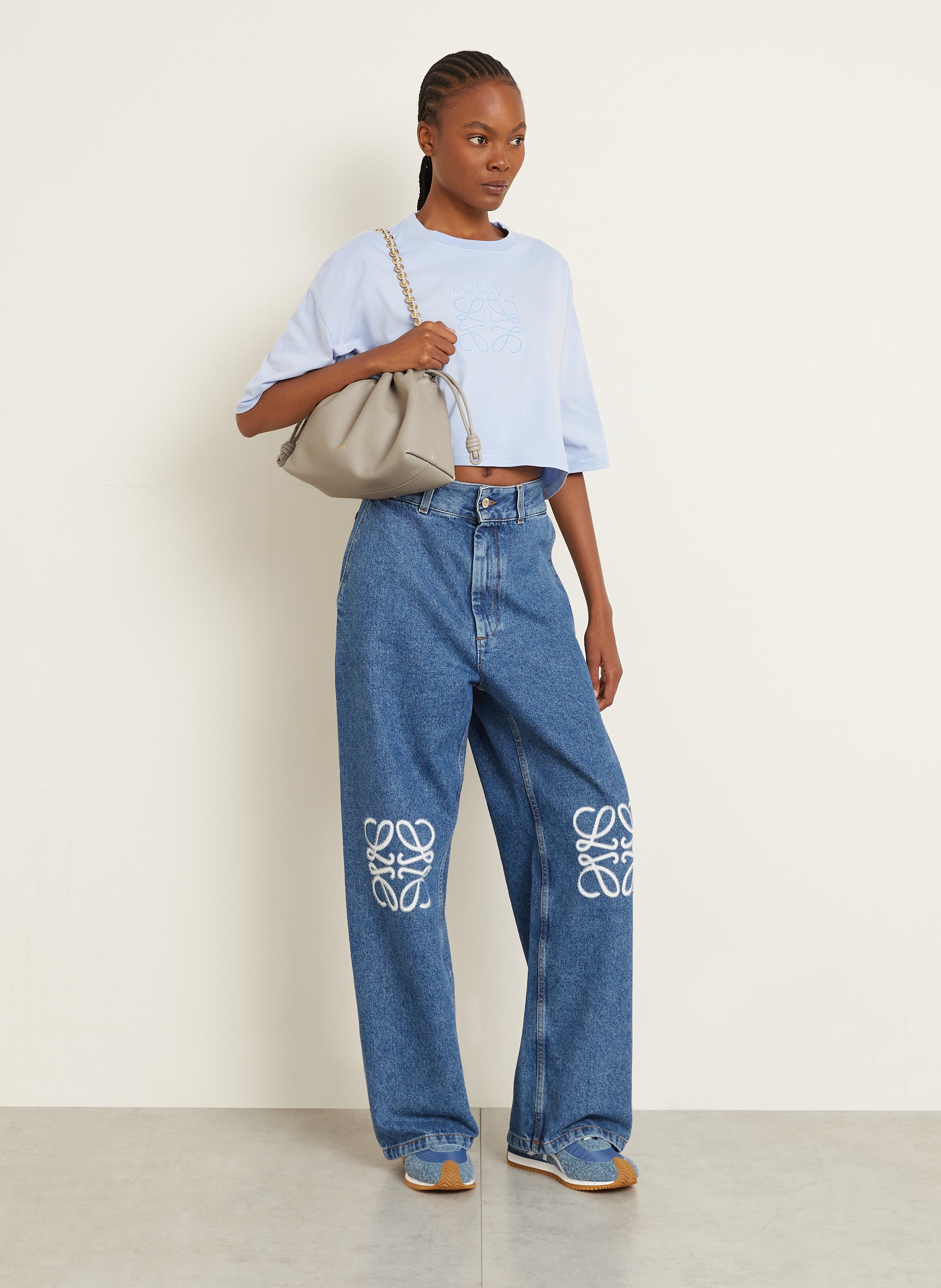 Thumbnail - Loewe Clutch Flamenco grau