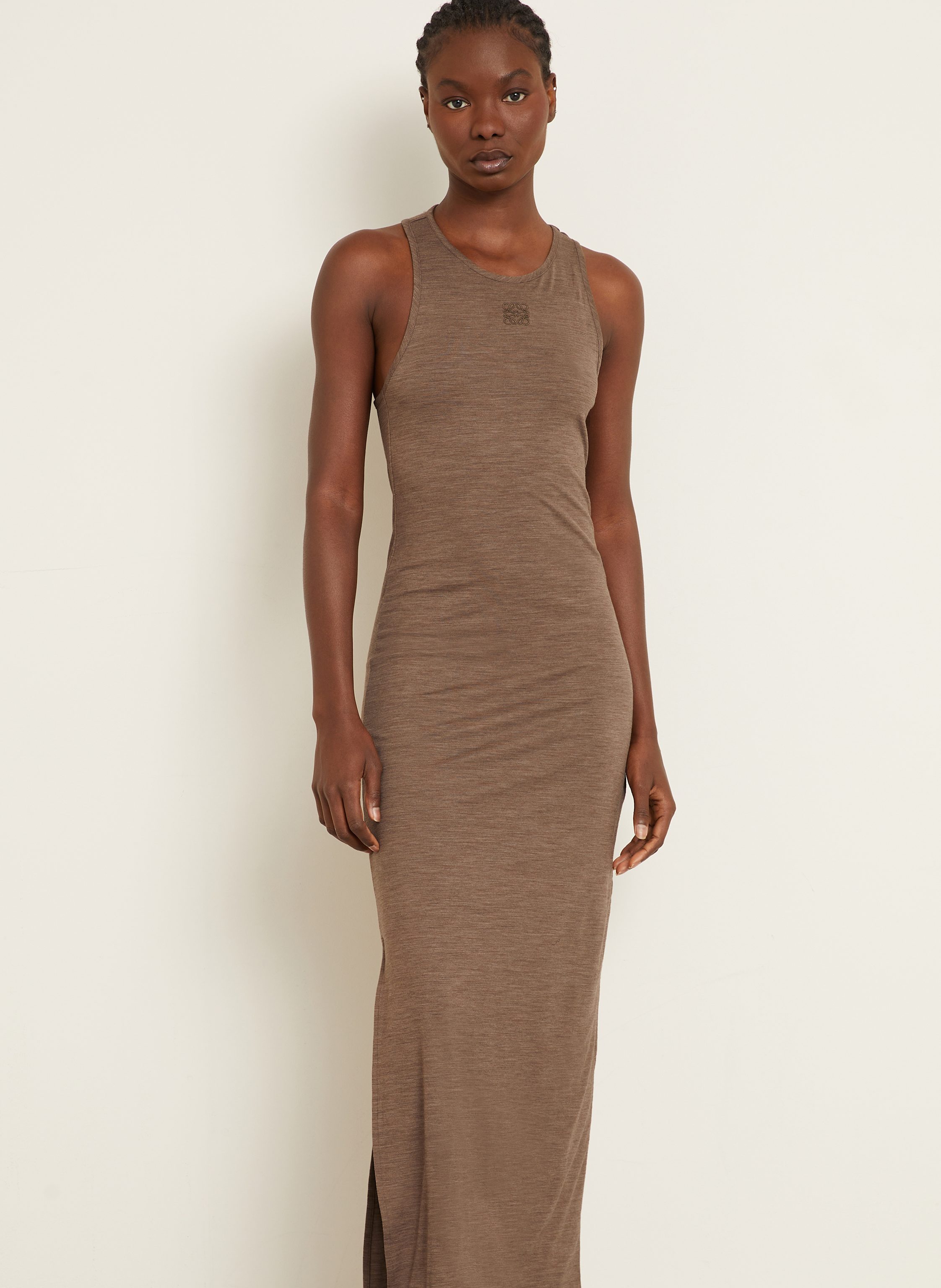 Thumbnail - Loewe Jerseykleid Anagram braun