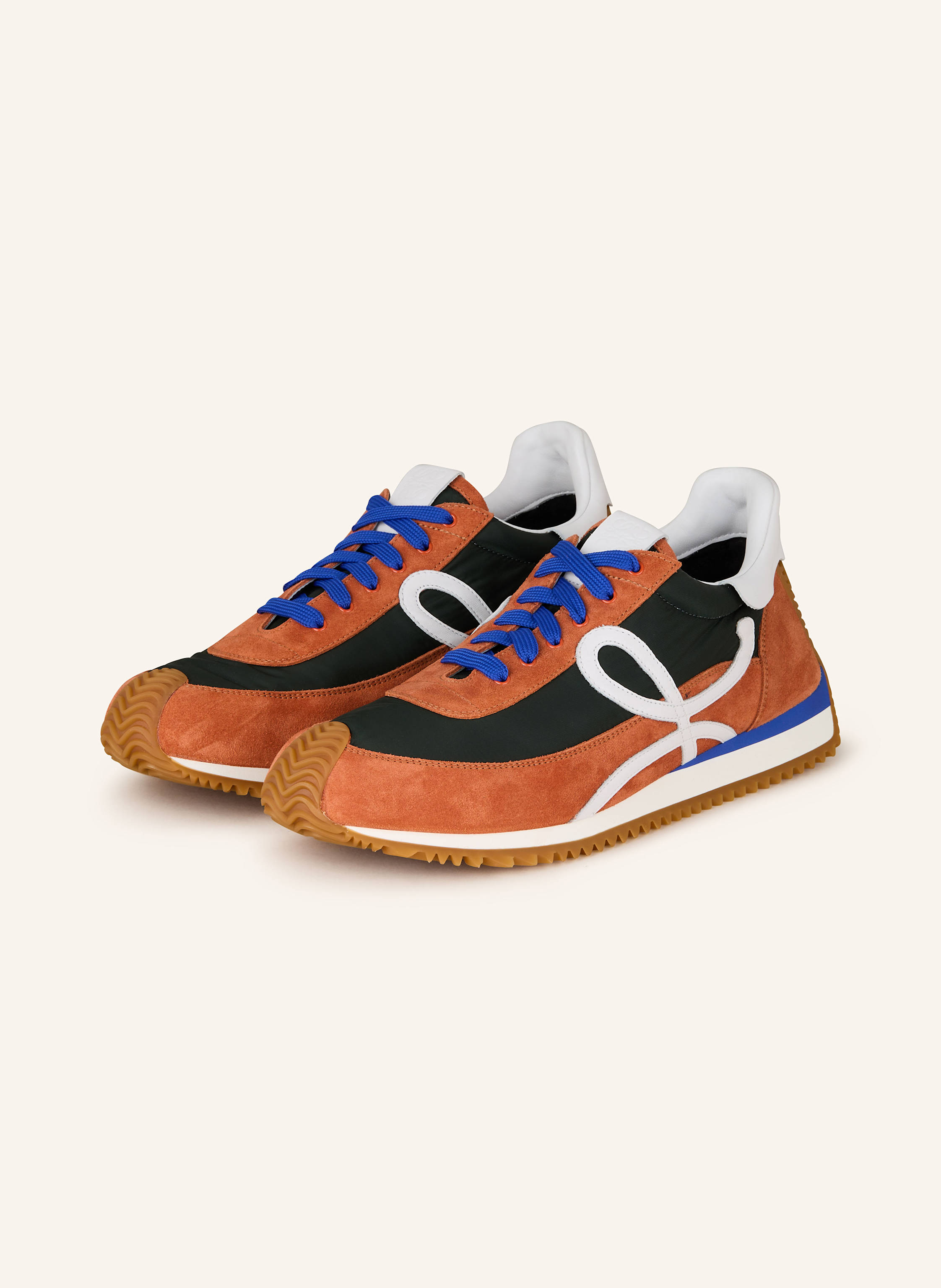 Loewe Loewe Sneaker Flow Runner 2.0 orange in KHAKI / ORANGE / WEISS
