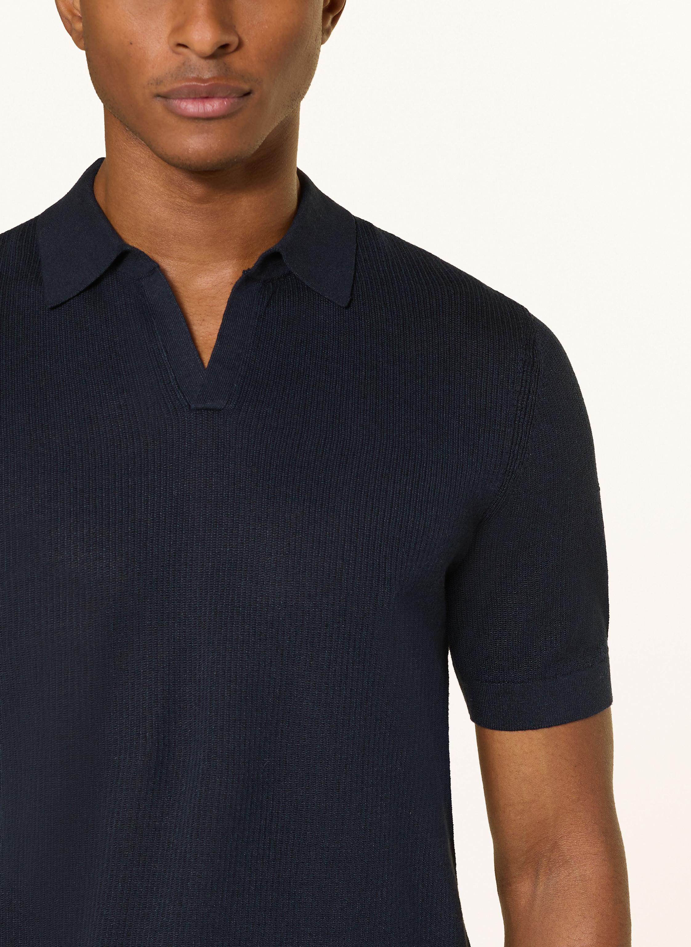 Thumbnail - Olymp Strick-Poloshirt Casual Comfort Fit blau