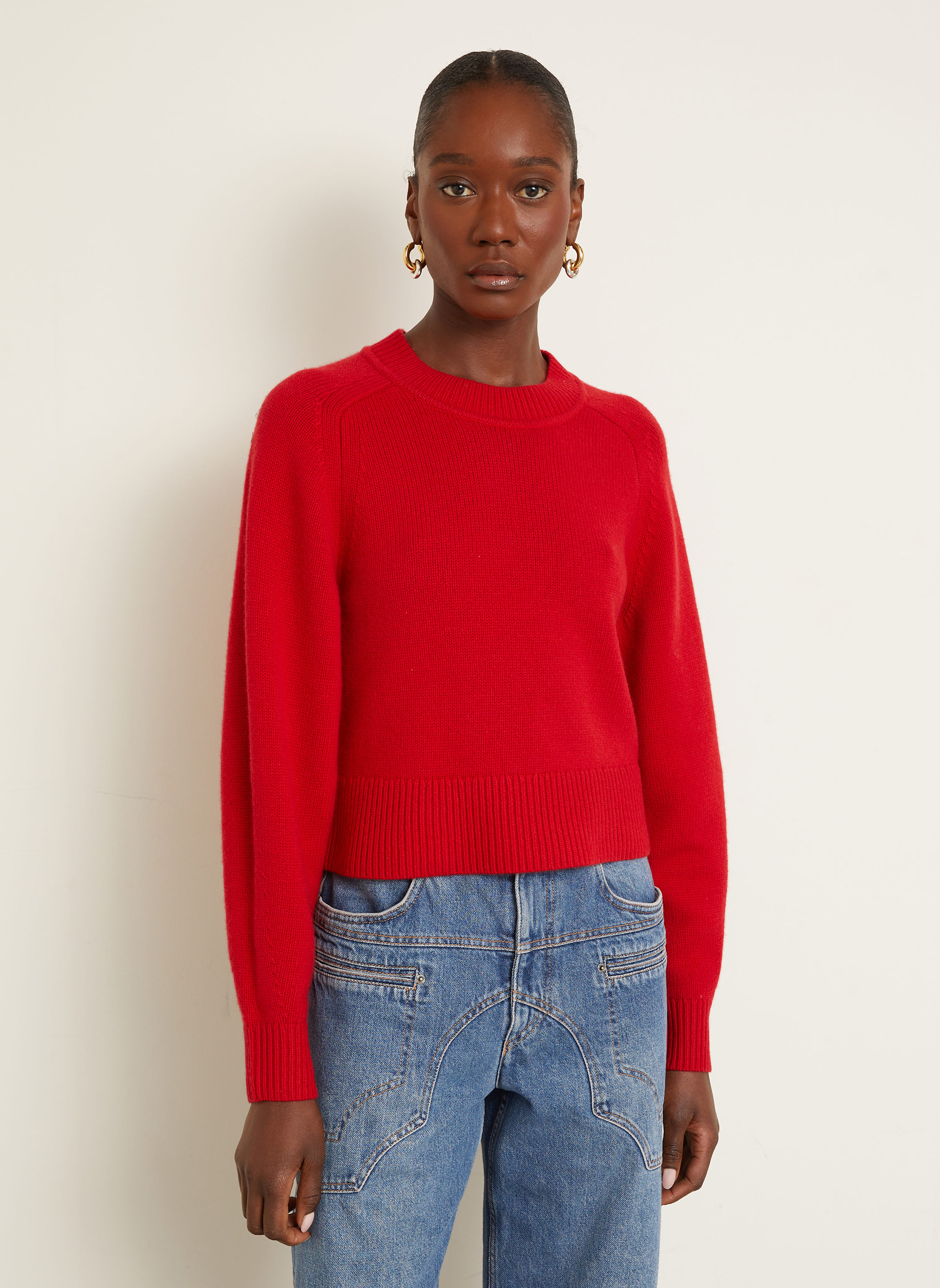 Thumbnail - Isabel Marant Pullover Leandra Mit Cashmere rot