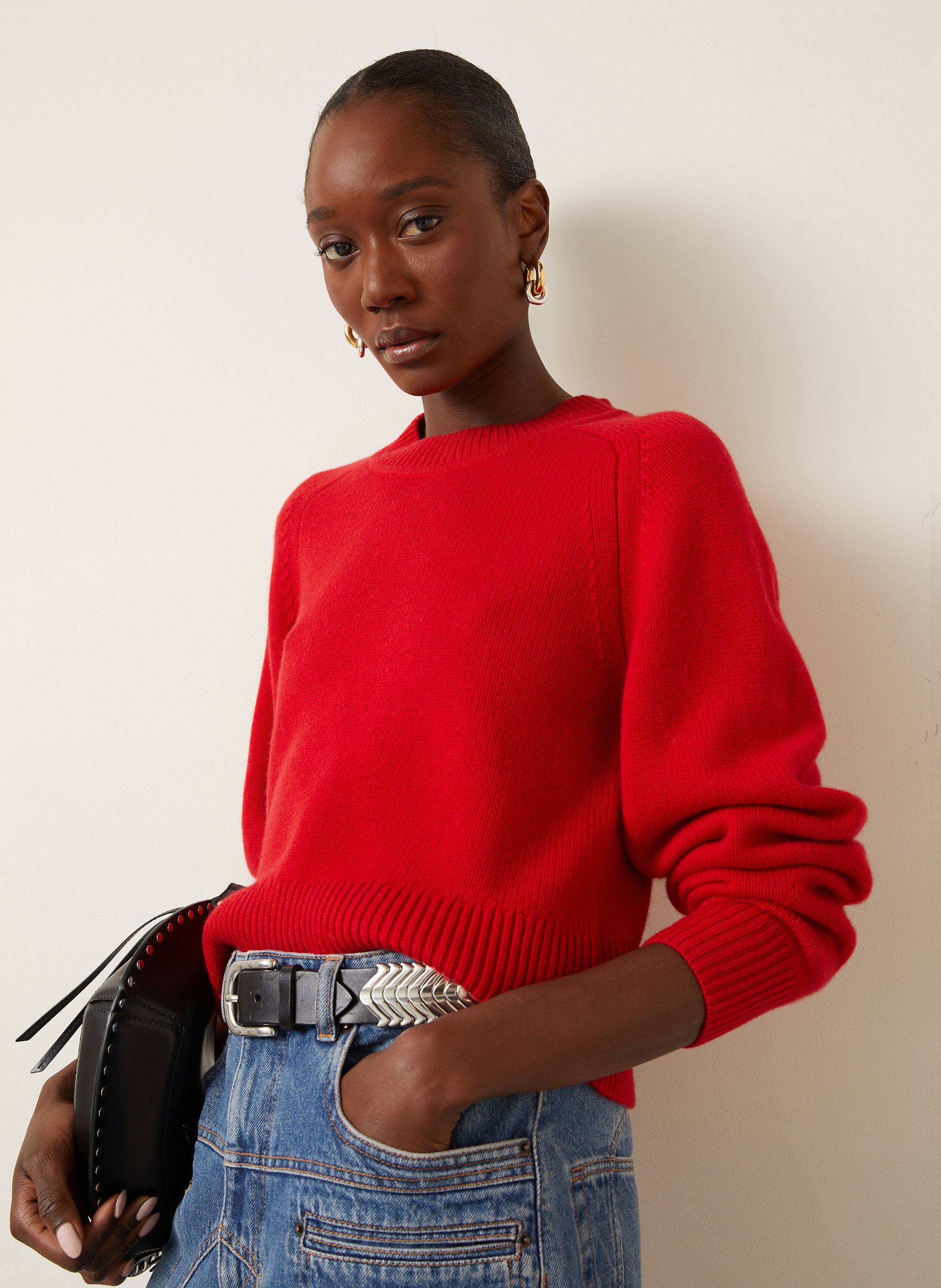Thumbnail - Isabel Marant Pullover Leandra Mit Cashmere rot