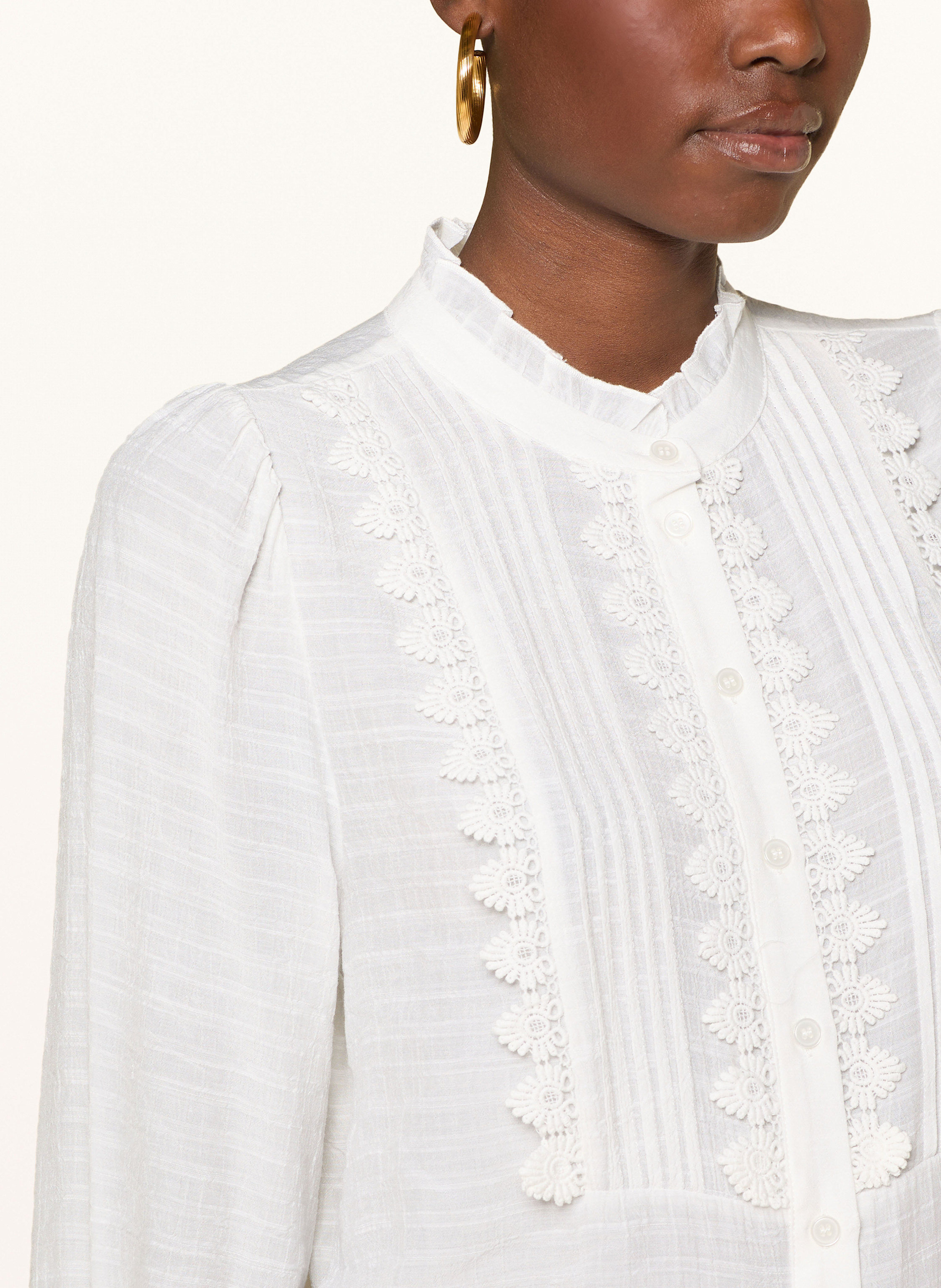 Thumbnail - Lollys Laundry Hemdbluse Arielll Mit Spitze weiss