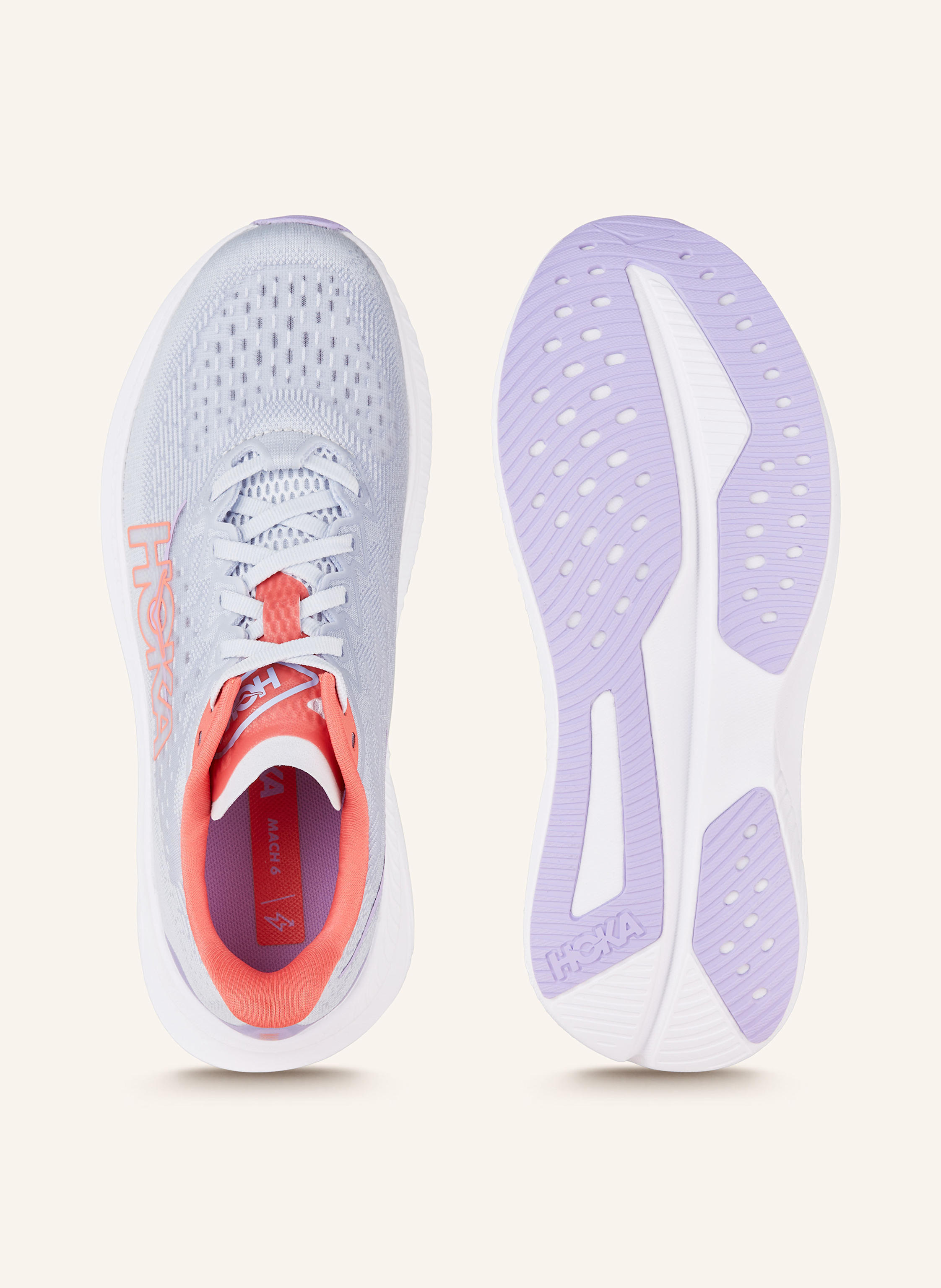 Thumbnail - Hoka Laufschuhe Mach 6 grau