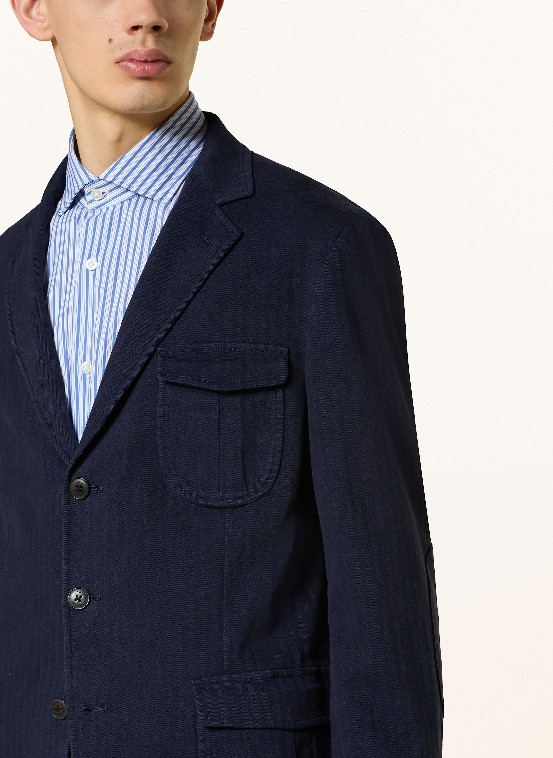 Thumbnail - Hackett London Sakko Slim Fit blau