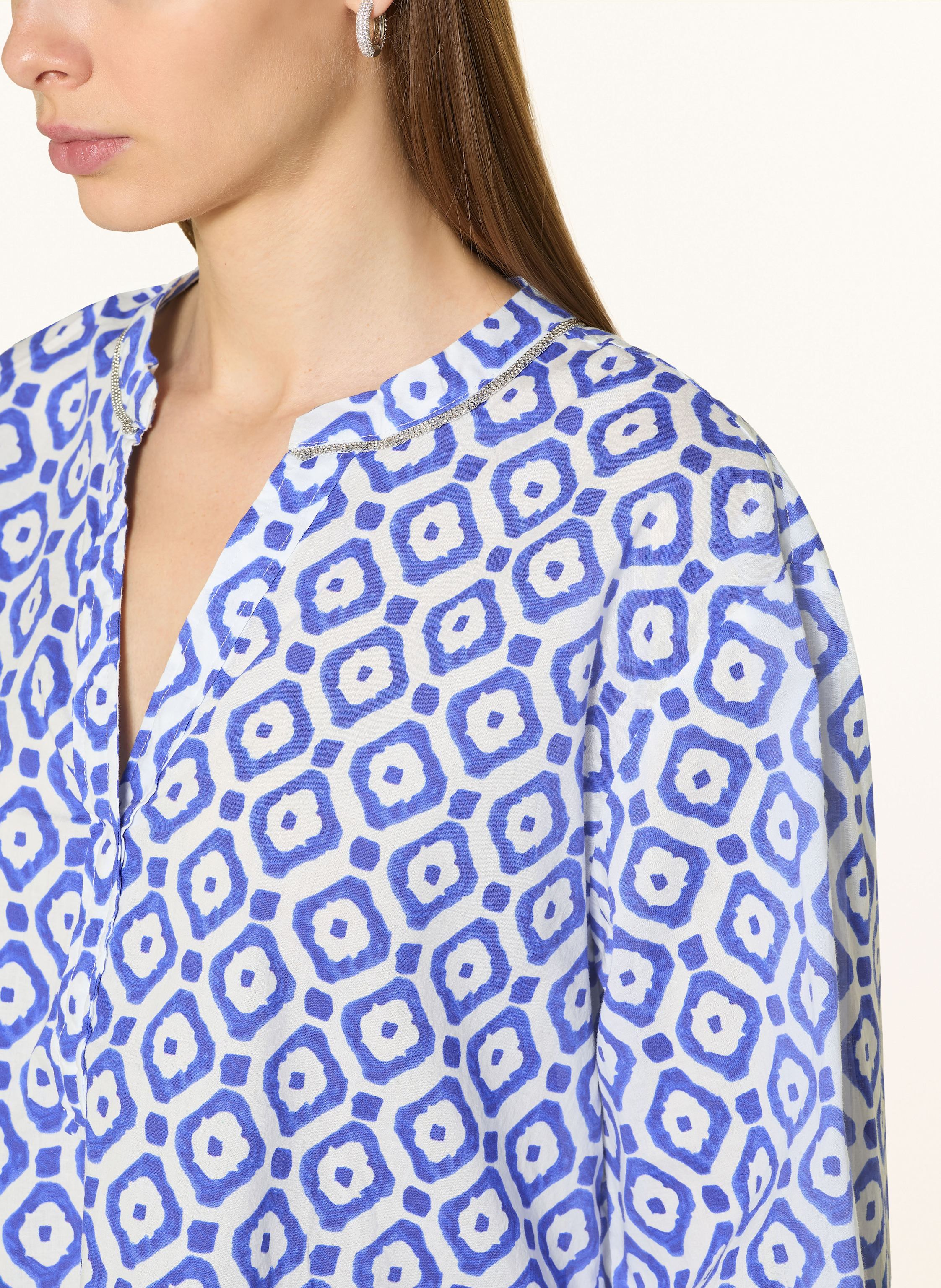 Thumbnail - Emily Van Den Bergh Blusenshirt Mit Schmuckperlen blau