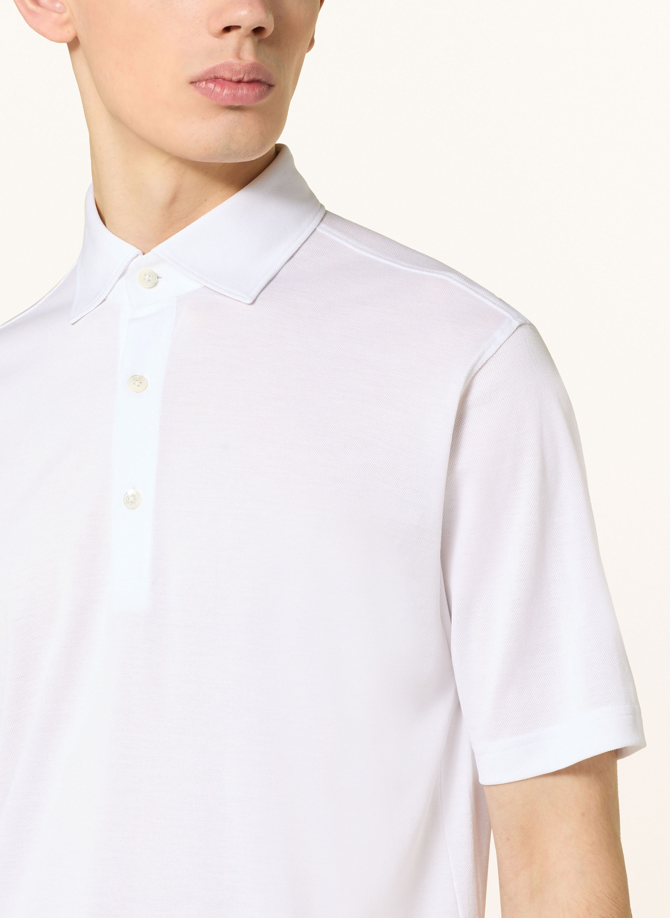 Thumbnail - Stefan Brandt Piqué-Poloshirt weiss