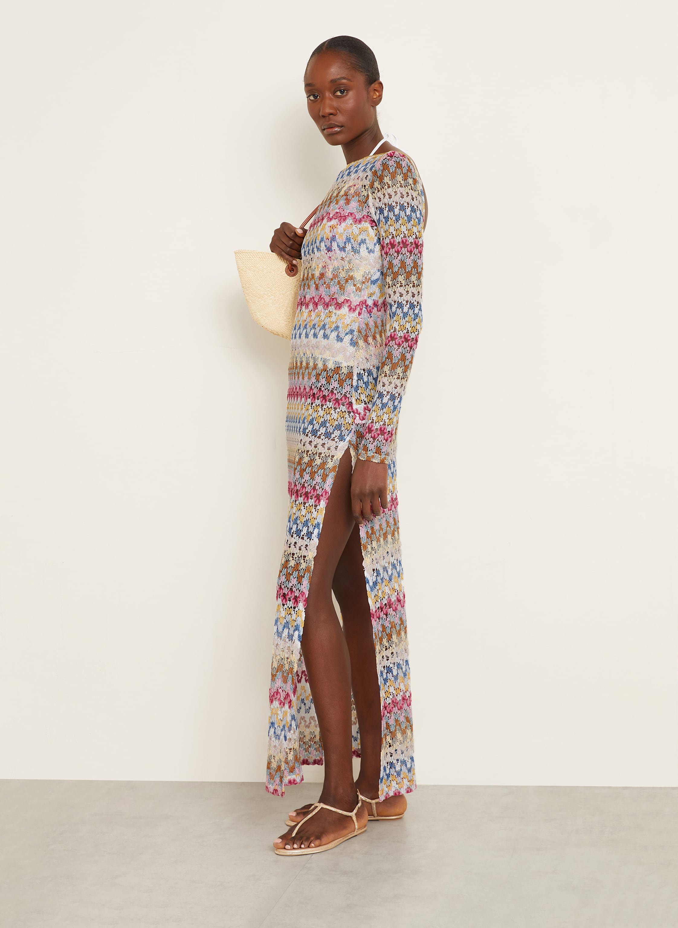 Thumbnail - Missoni Strandkleid Mit Glitzergarn pink