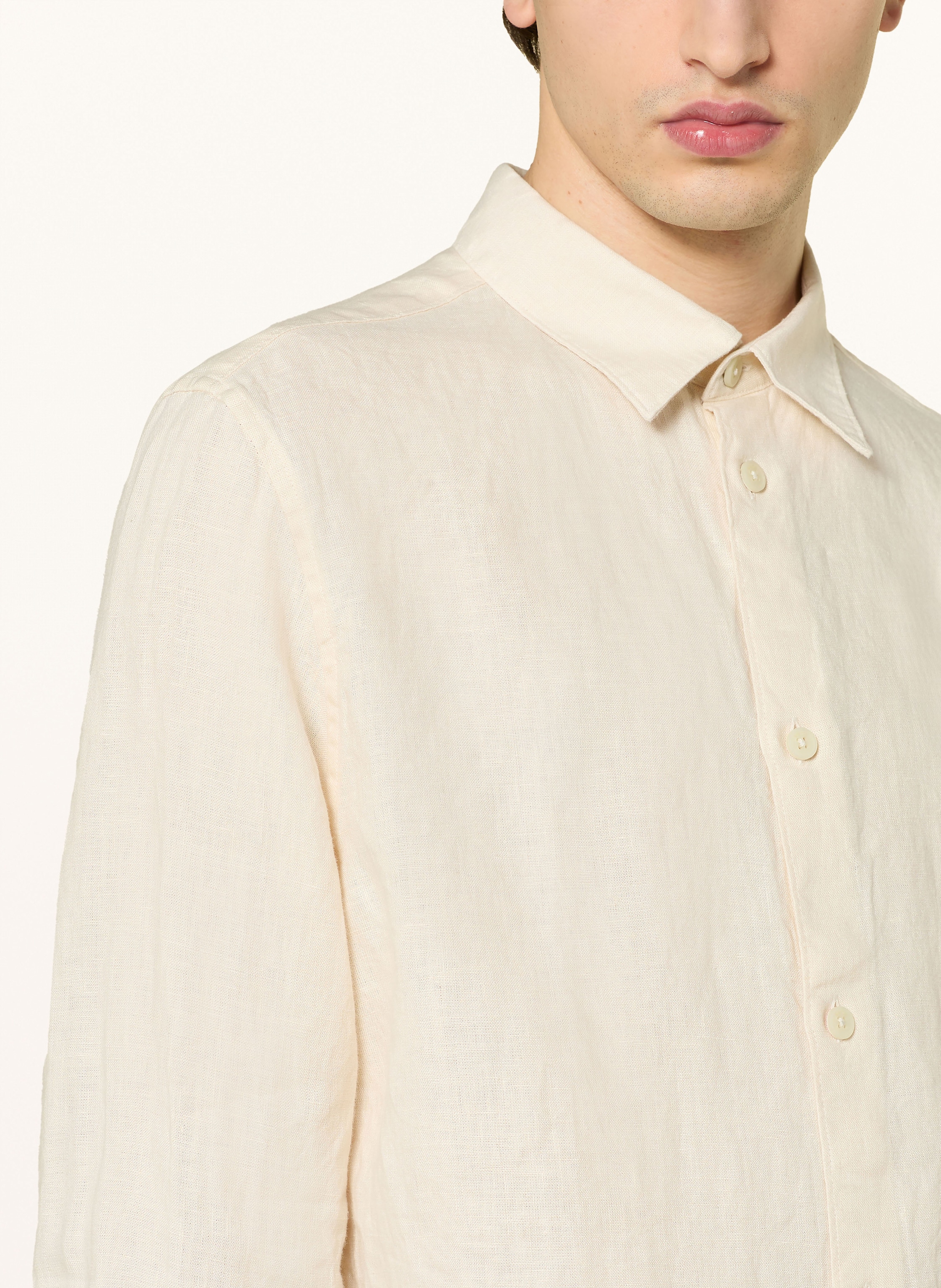 Thumbnail - Nn.07 Leinenhemd Enzo Regular Fit weiss