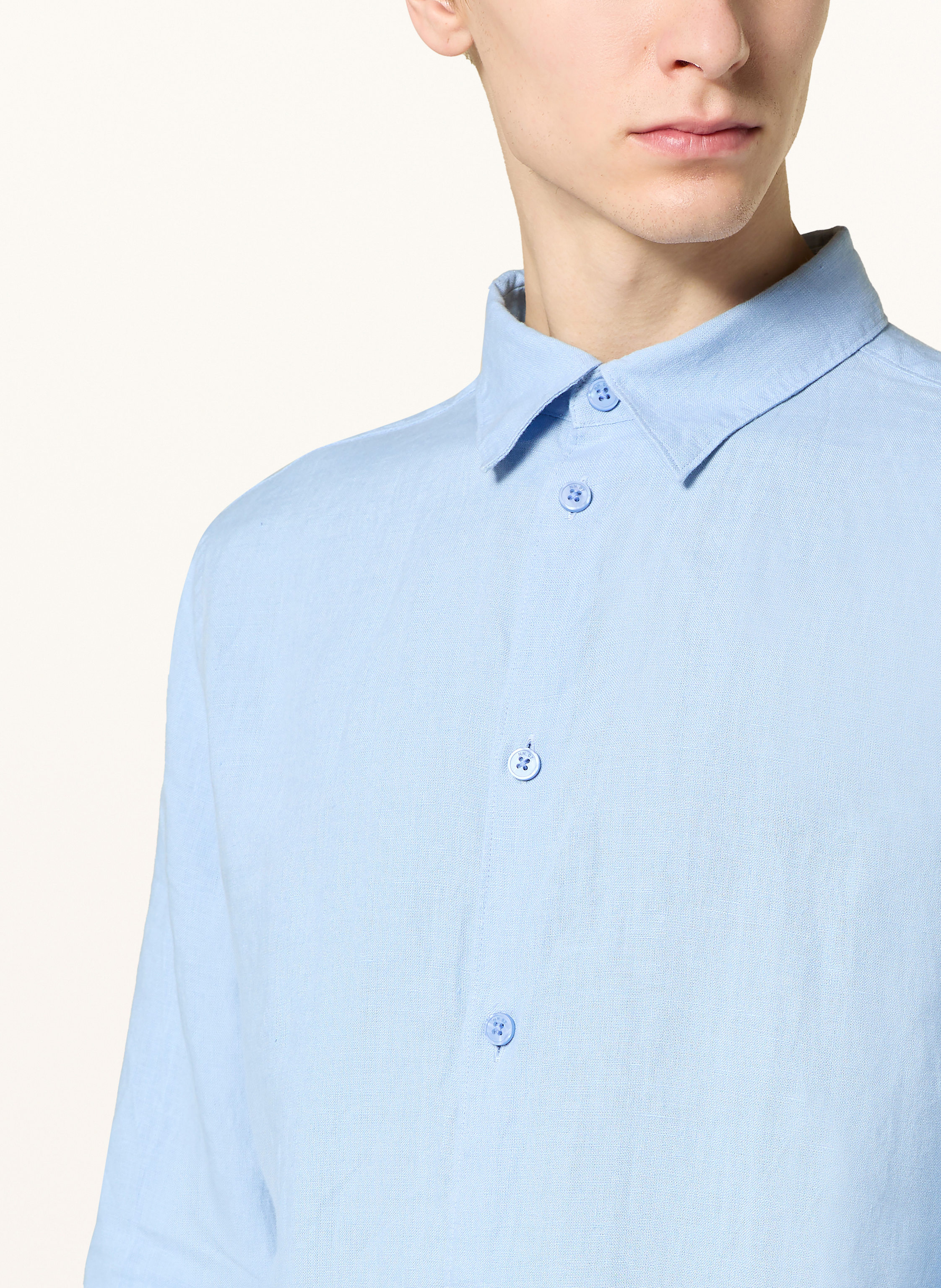 Thumbnail - Nn.07 Leinenhemd Enzo Regular Fit blau