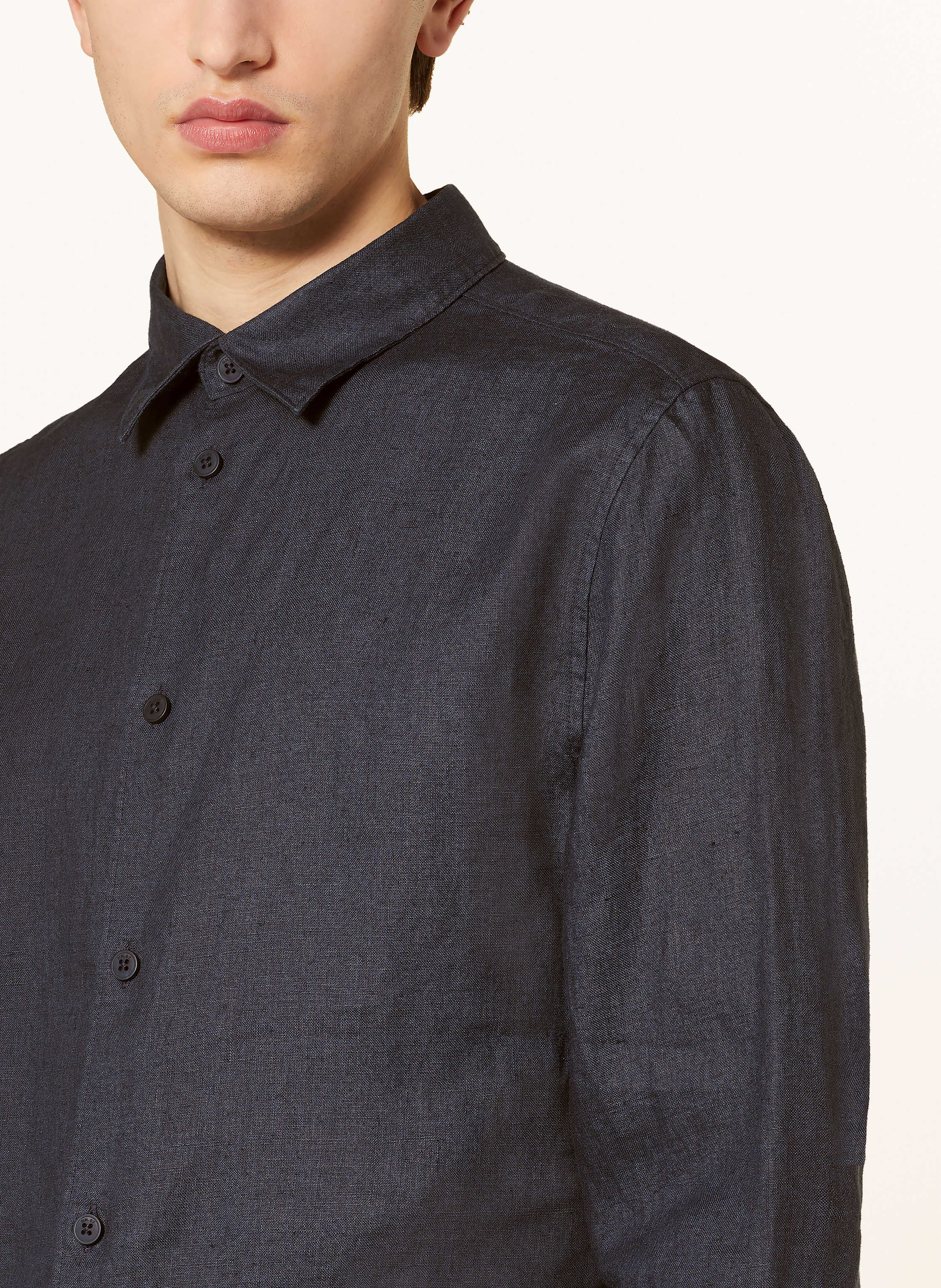 Thumbnail - Nn.07 Leinenhemd Enzo Regular Fit blau