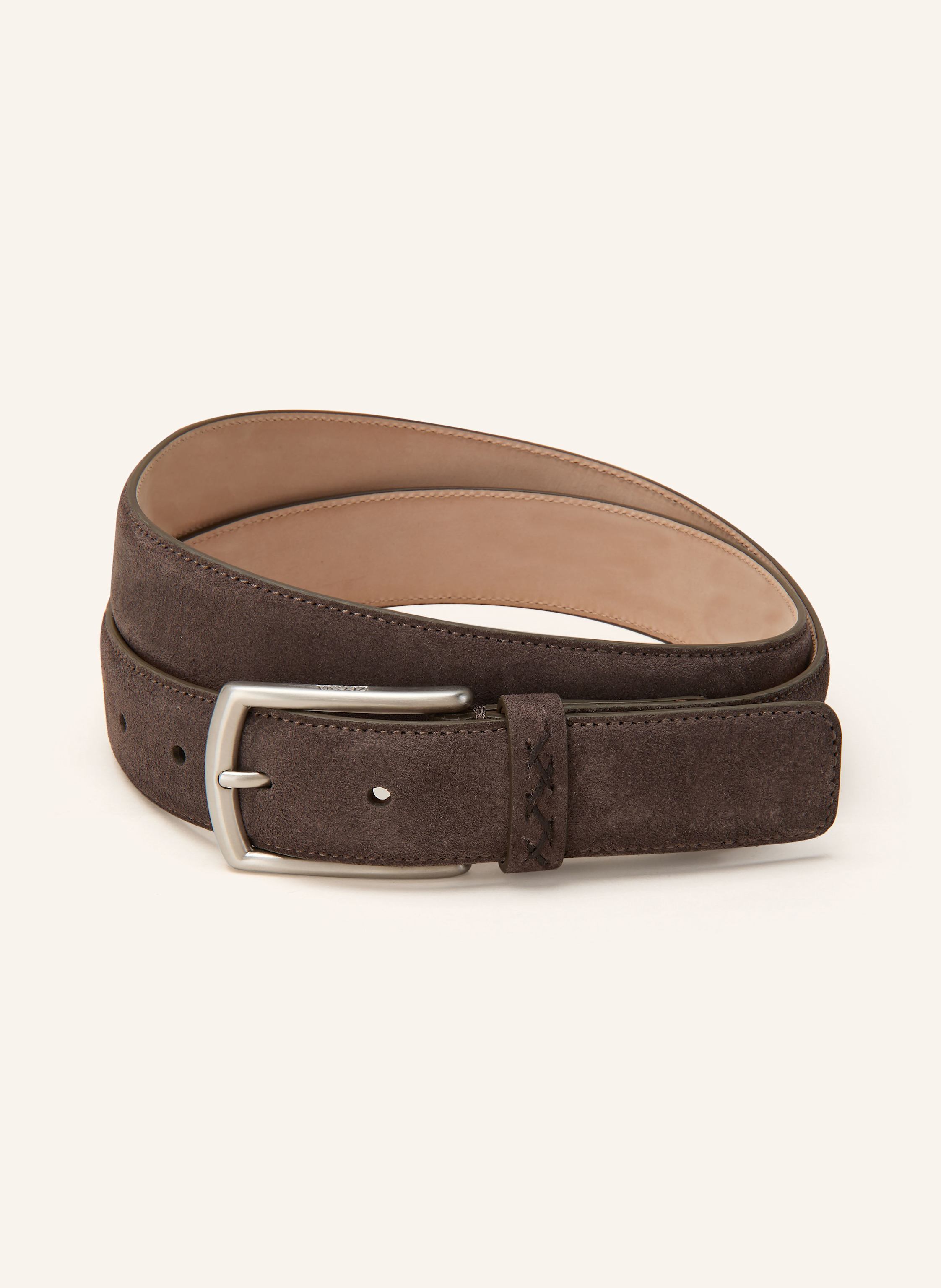 Zegna Zegna Ledergürtel beige in TAUPE