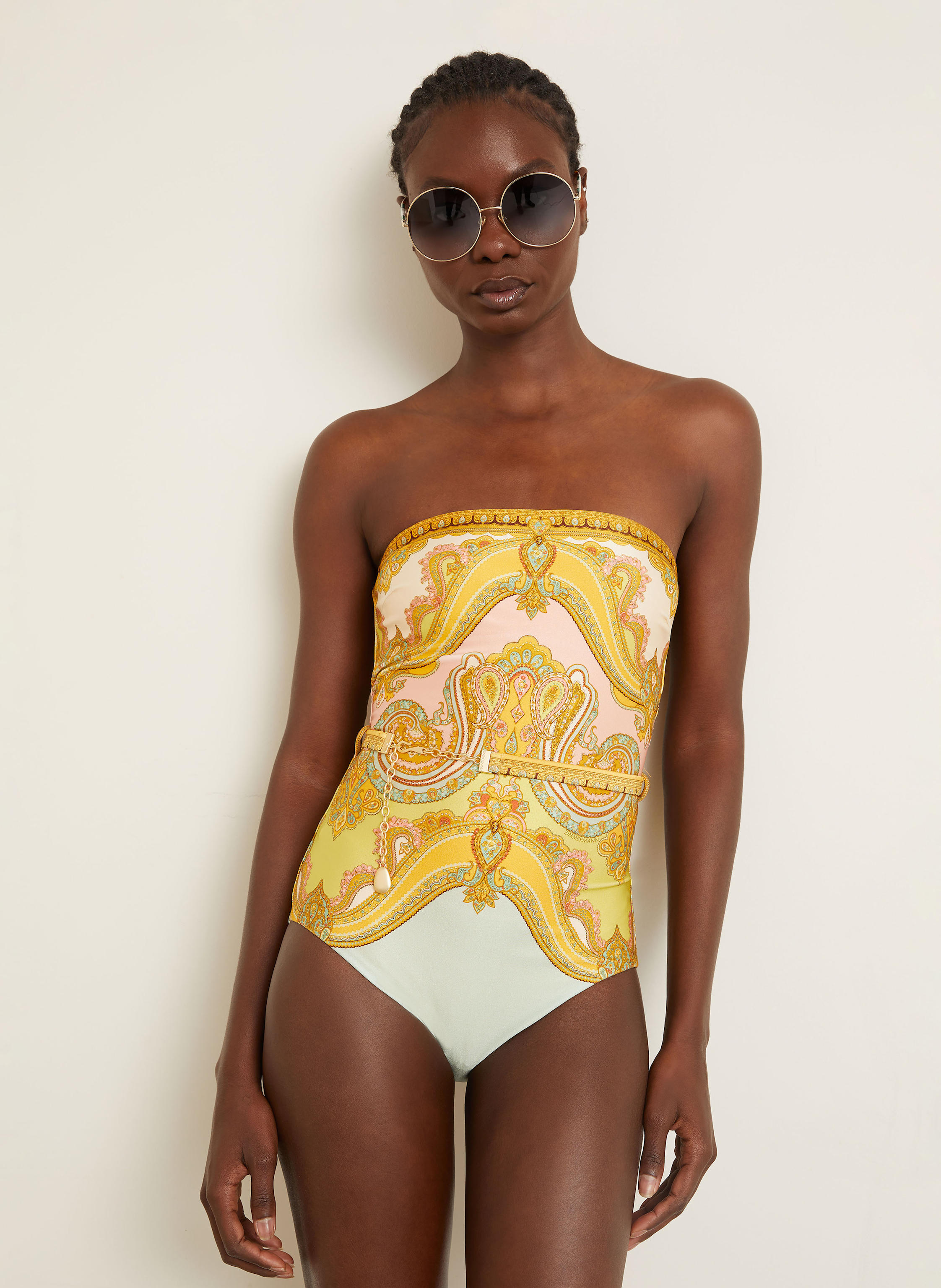 Thumbnail - Zimmermann Bandeau-Badeanzug Maxine gold