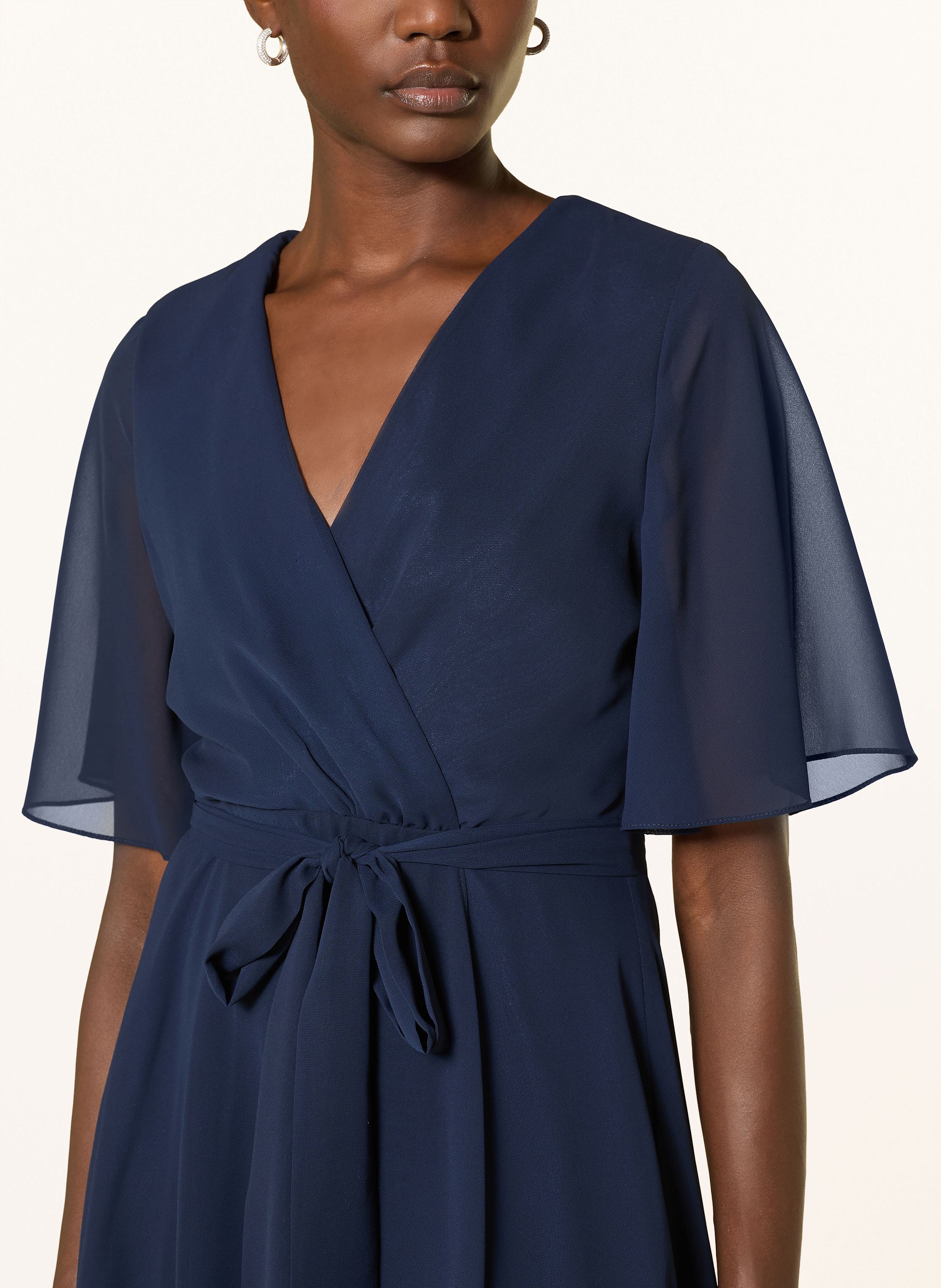 Thumbnail - Swing Cocktailkleid In Wickeloptik blau