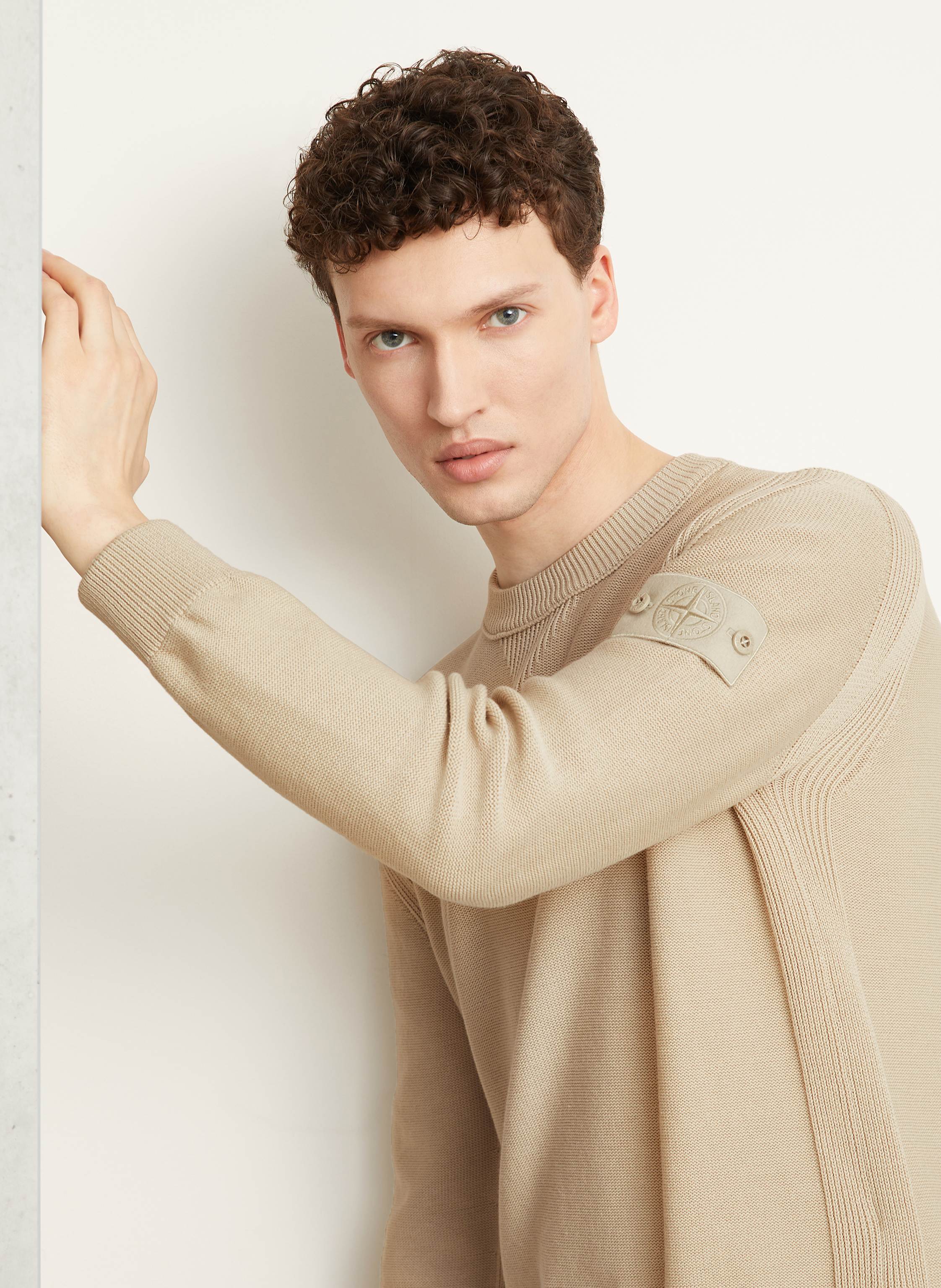 Thumbnail - Stone Island Pullover Ghost beige